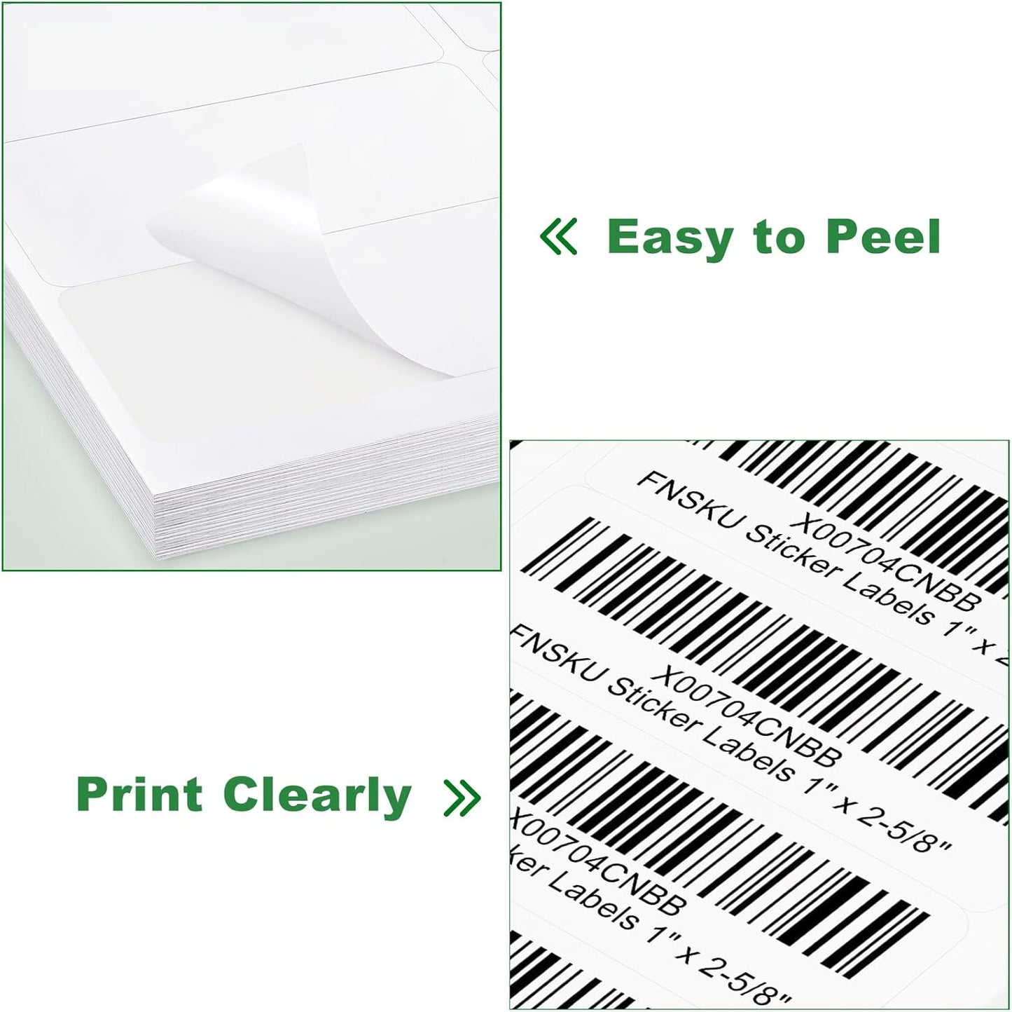 Address Labels 1" x 2-5/8" Mailing Labels for Envelopes, 900 White Printable Blank Label Stickers for Address, Mailing, Lase/Inkjet Printer, 8.5"×11" 30 Up Small Labels Per Sheet (30 Sheets)