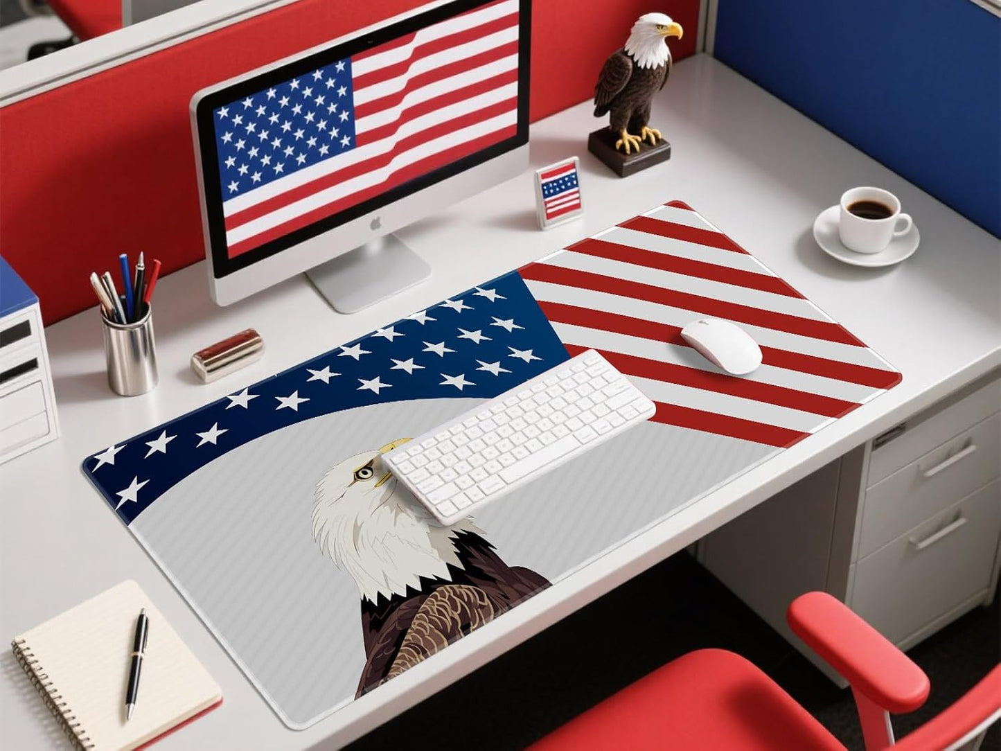 JIALONG Large Gaming Mouse Pad, XXL Desk Mat, Durable Extended Mousepad with Stitched Edges, Non-Slip Base Keyboard Mat for Gamer, Office and Home - 35.4x15.7 Inches