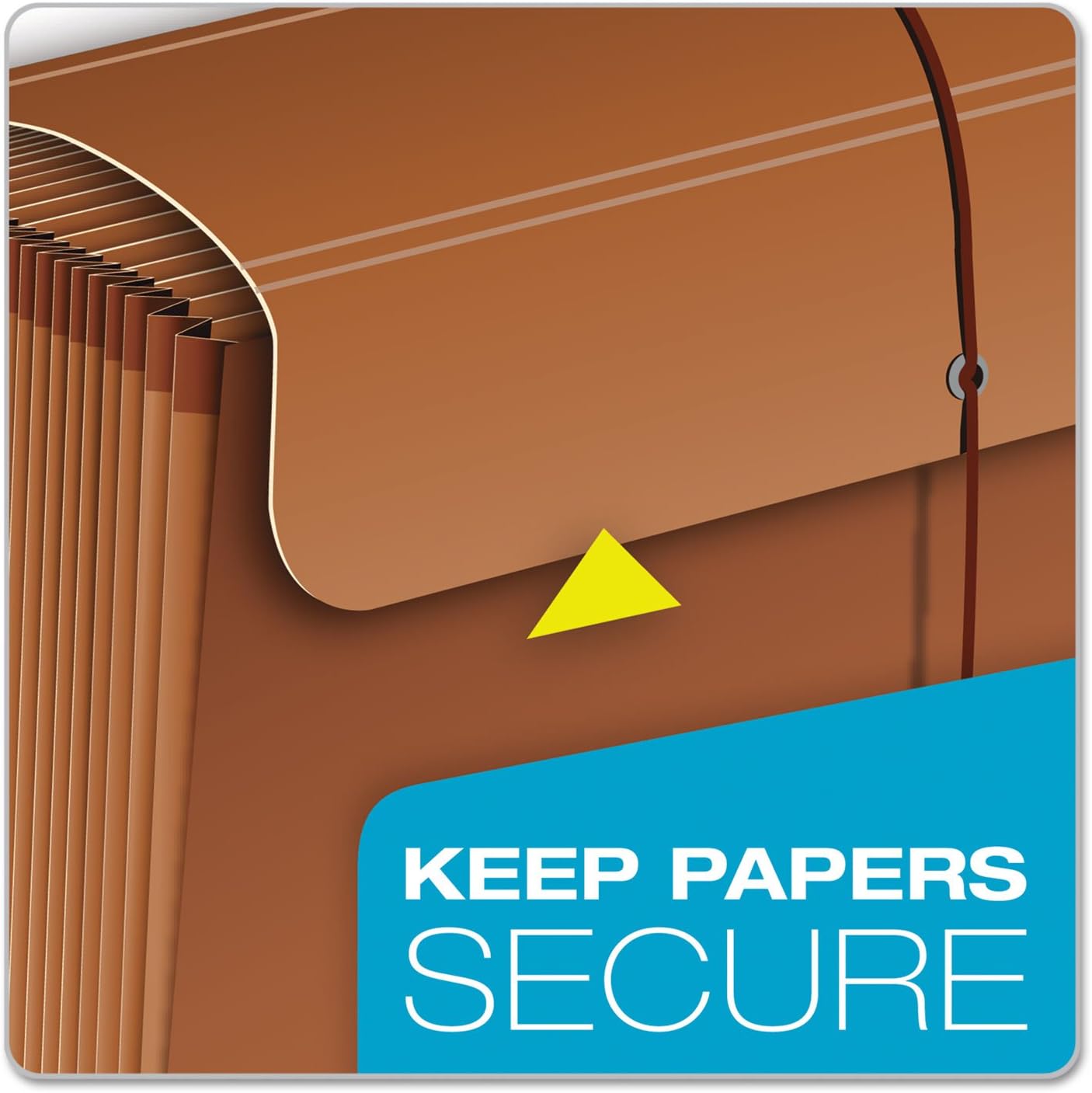 Pendaflex Heavy Duty Expanding File with Extra-Thick Cover, Tyvek Reinforced Edges, 21 Pockets, A–Z Tabs, Elastic Cord Closure, Letter Size (R117ALHD),Brown