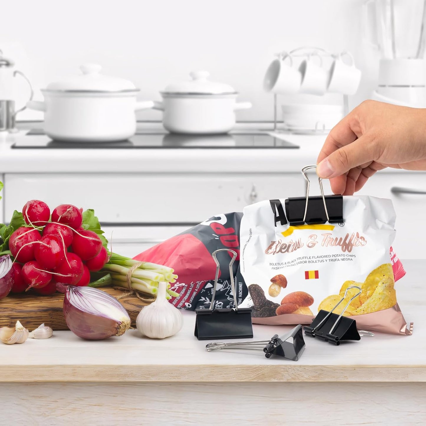 2 Inch 24 Pack Extra Large Binder Clips, Jumbo Paper Clips, Big Paper Clamps, Binder Clips Large Size for Home, School and Office Supplies