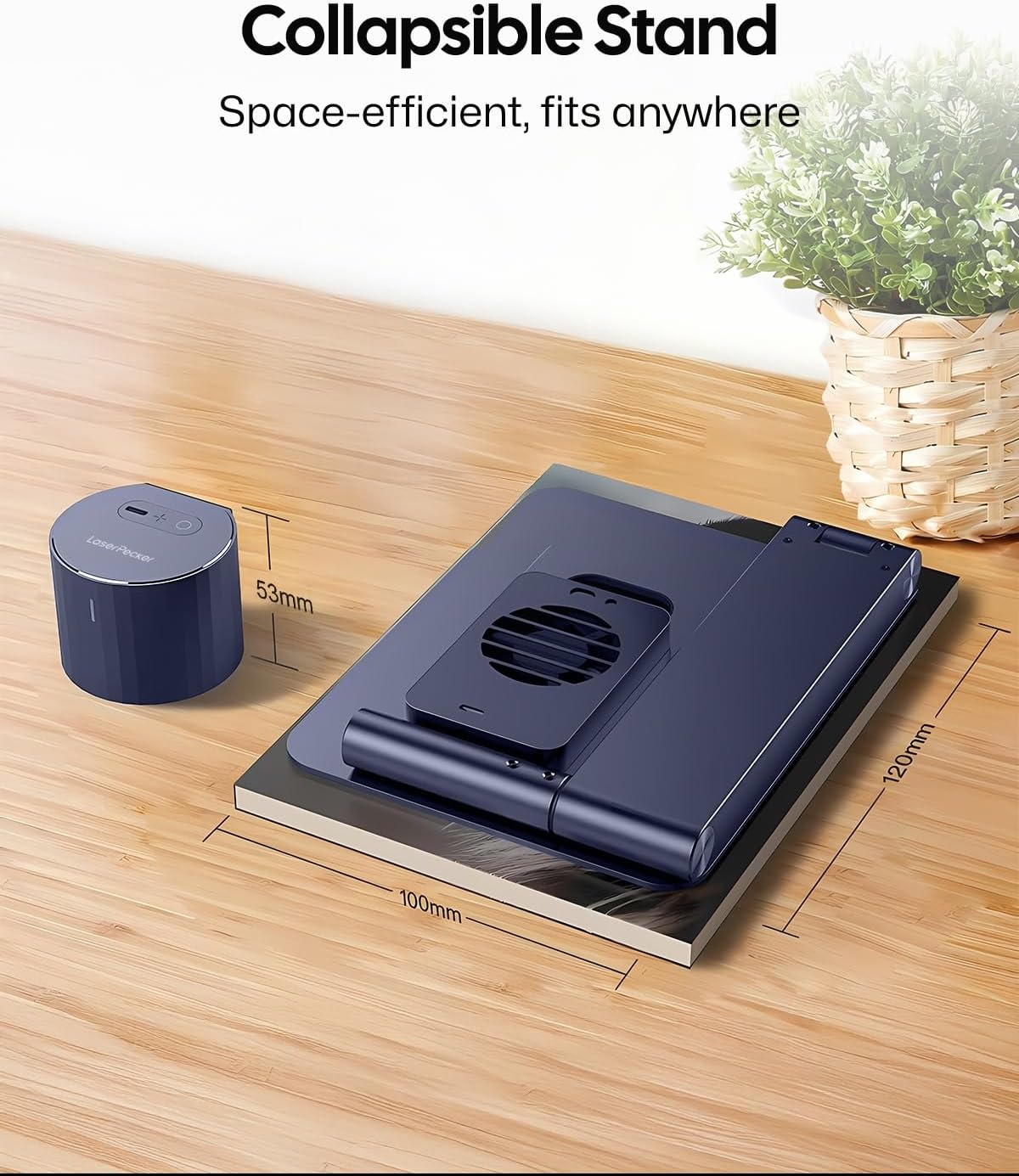 LaserPecker LP1 Pro Laser Engraver for Beginners, Mini Diode Wood Leather Felt Laser Engraver Portable Small Laser Engraving Machine, Suit Set with Laser Safety Glasses + Auto-focus Stand