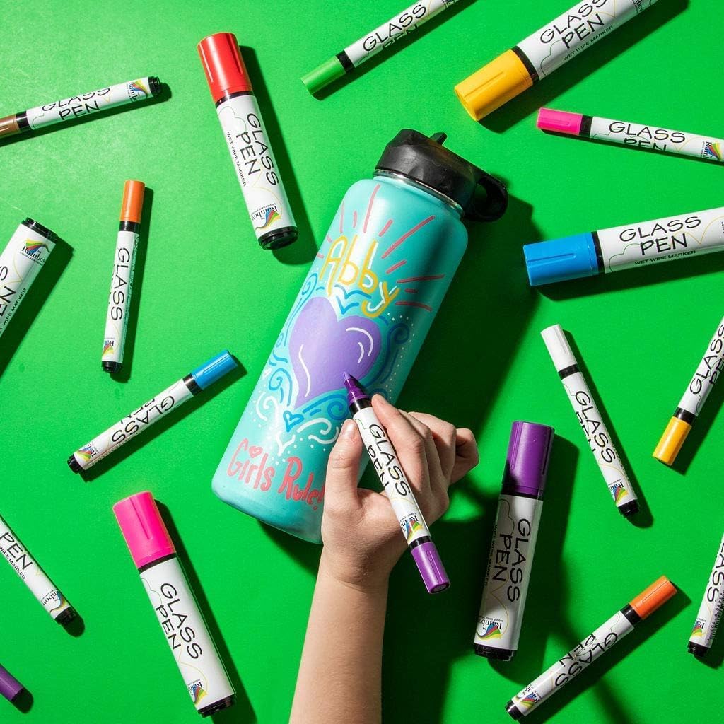 Glass Pen Window Marker: Liquid Chalk Pens for Glass, Whiteboard Markers with Washable Paint - Graduation, Car Windows, Mirror, Storefront, Wedding, Party & Holiday (5 Pens - Black & White - Fine Tip)