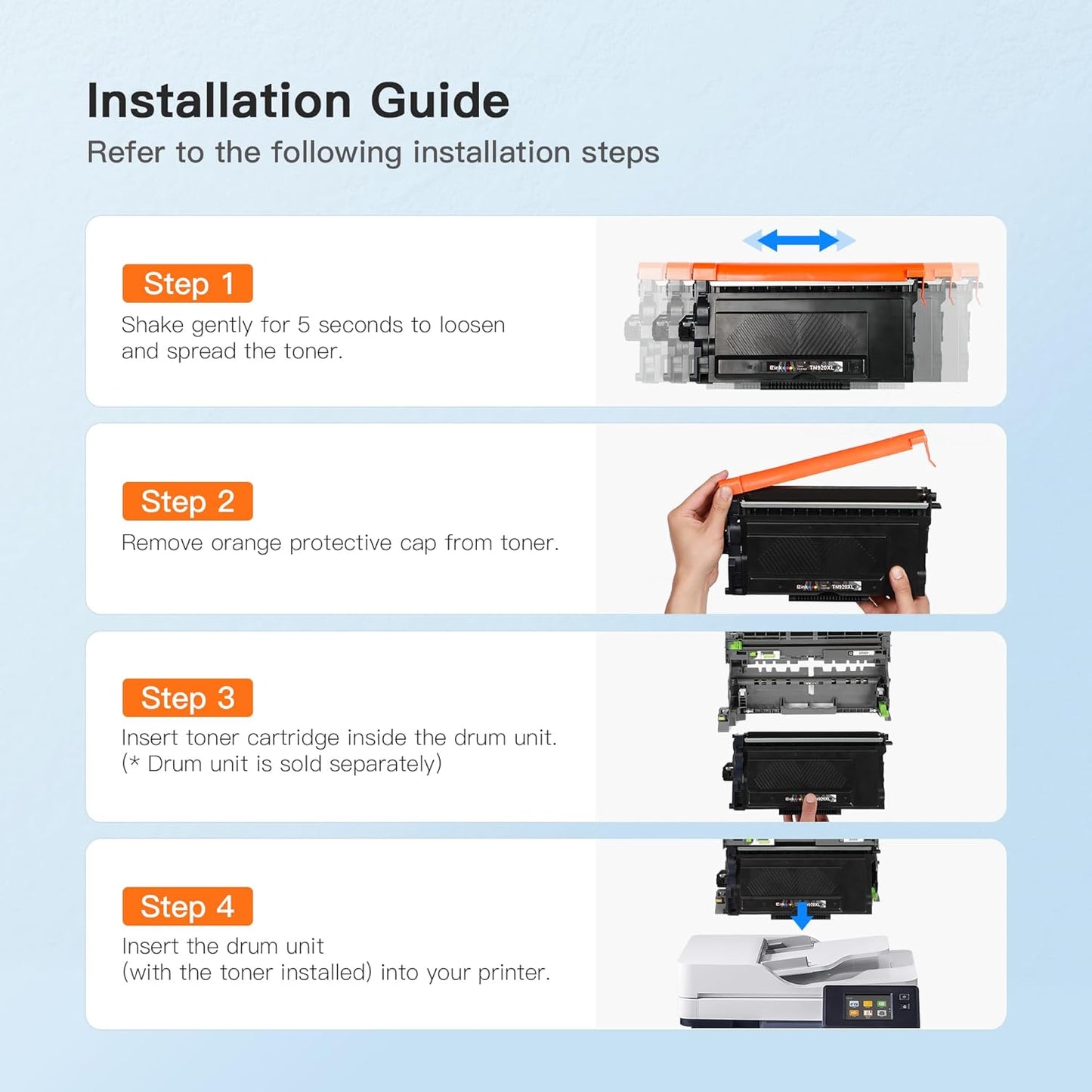 E-Z Ink TN920XL TN920 Toner Cartridge HL-L6210DW: Compatible for Brother TN-920XL TN-920 High Yield to Use with HL-L6210DW HL-L5210DW HL-L6210DWT HL-L5210DN HL-L5210DWT (2 Black, with Chip)