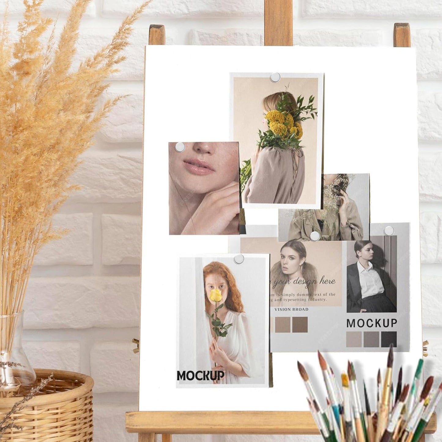 36 Pack Magnetic Pushpins, Silver Magnet Thumb Tacks, Metal Magnet Tacks, Decorative Pushpin Clip, Push Pins for Bulletin Board, Cork Board, Wall, Photo