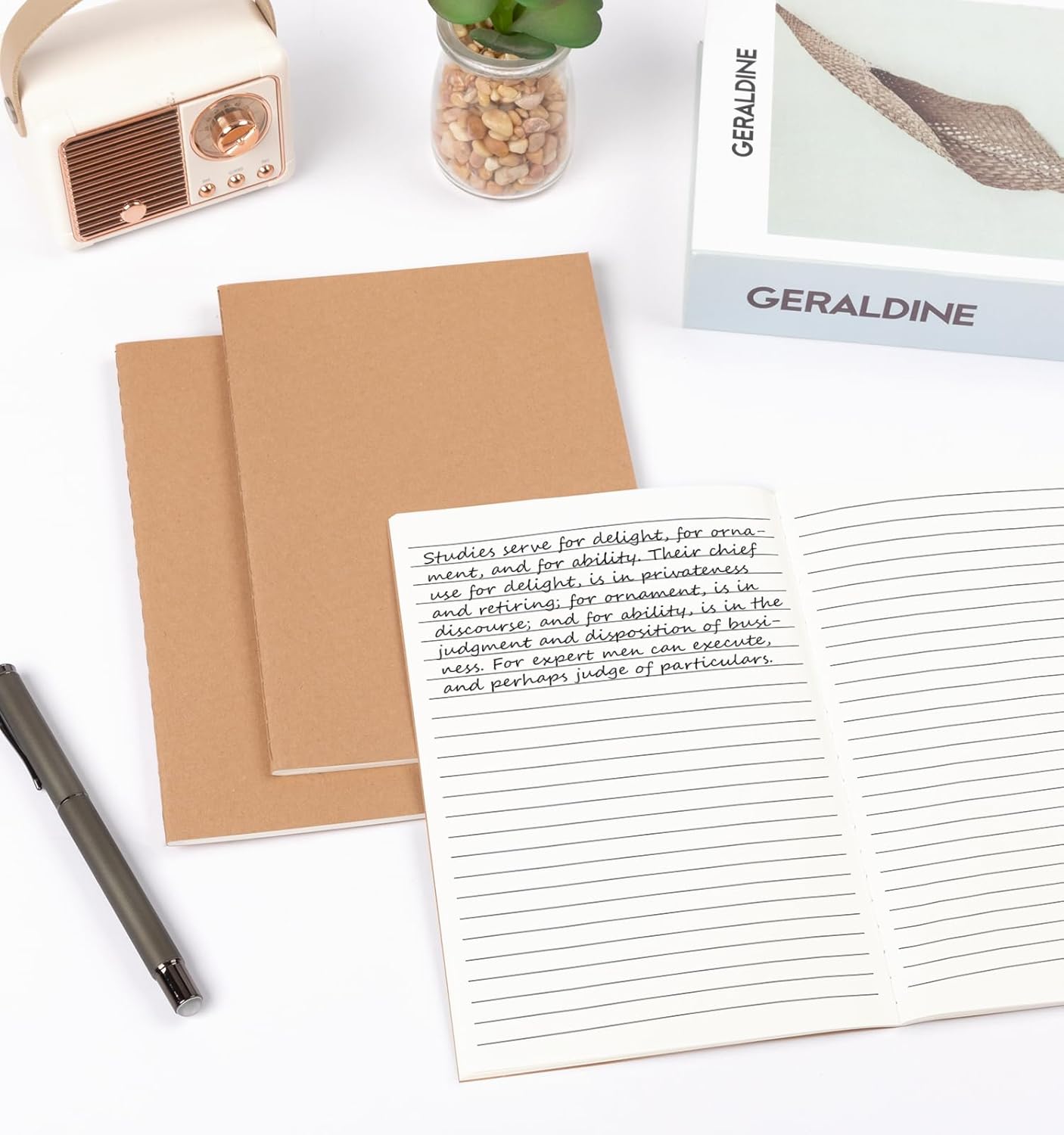 60 Pack A5 Ruled Lined Kraft Notebooks Bulk, Journaling Notebooks, A5 Lined College Ruled Notebook, 8.3x5.5 Inches 60 Pages Travel Journal Notebooks Set for Work, School, Student, Kids, Writing