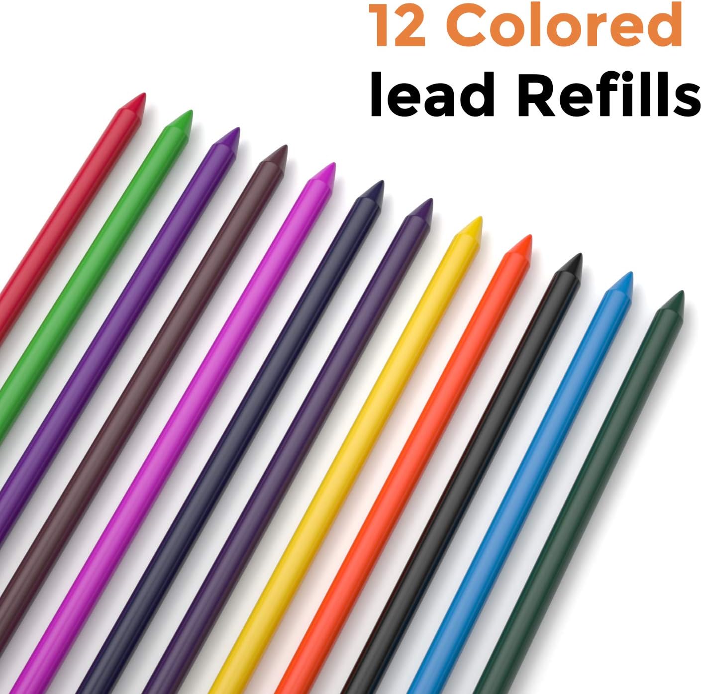 Nicpro 29 Pieces 2mm Mechanical Pencil Set, 9 PCS Drafting Carpenter Pencils 2.0 mm for Art Drawing Sketching construction with 192 Lead Refills Pre-Sharpen HB & 2B & Colors, 2 Erasers, 2 Sharpener