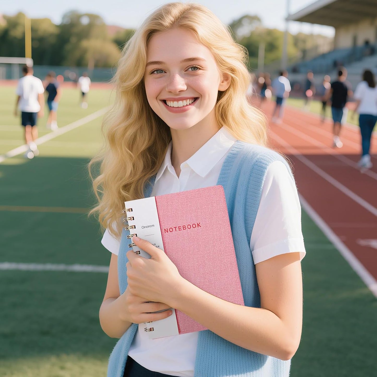 Lined Spiral Notebook College Ruled A5 Journal Book for Note Taking, 160 Pages Writing Journal for Office and Home School Supplies 5.75x8.125 inch (ArmyGreen/Violet/LightYellow)