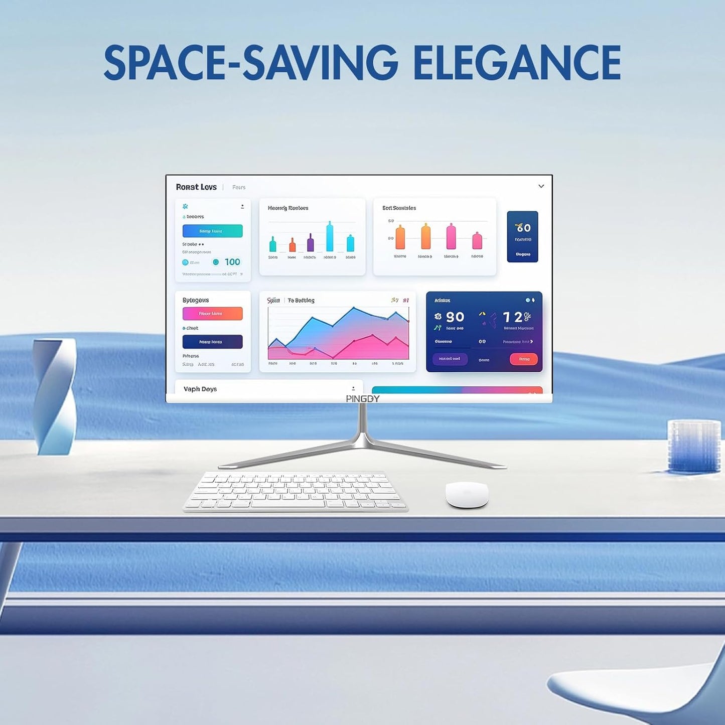 24”All-in-One Desktop PC Computer, i7-4000m Quad-Core Desktop Computer, 16G Ram 512G SSD IPS HD Display, WiFi BT for Home Entertainment Business Office