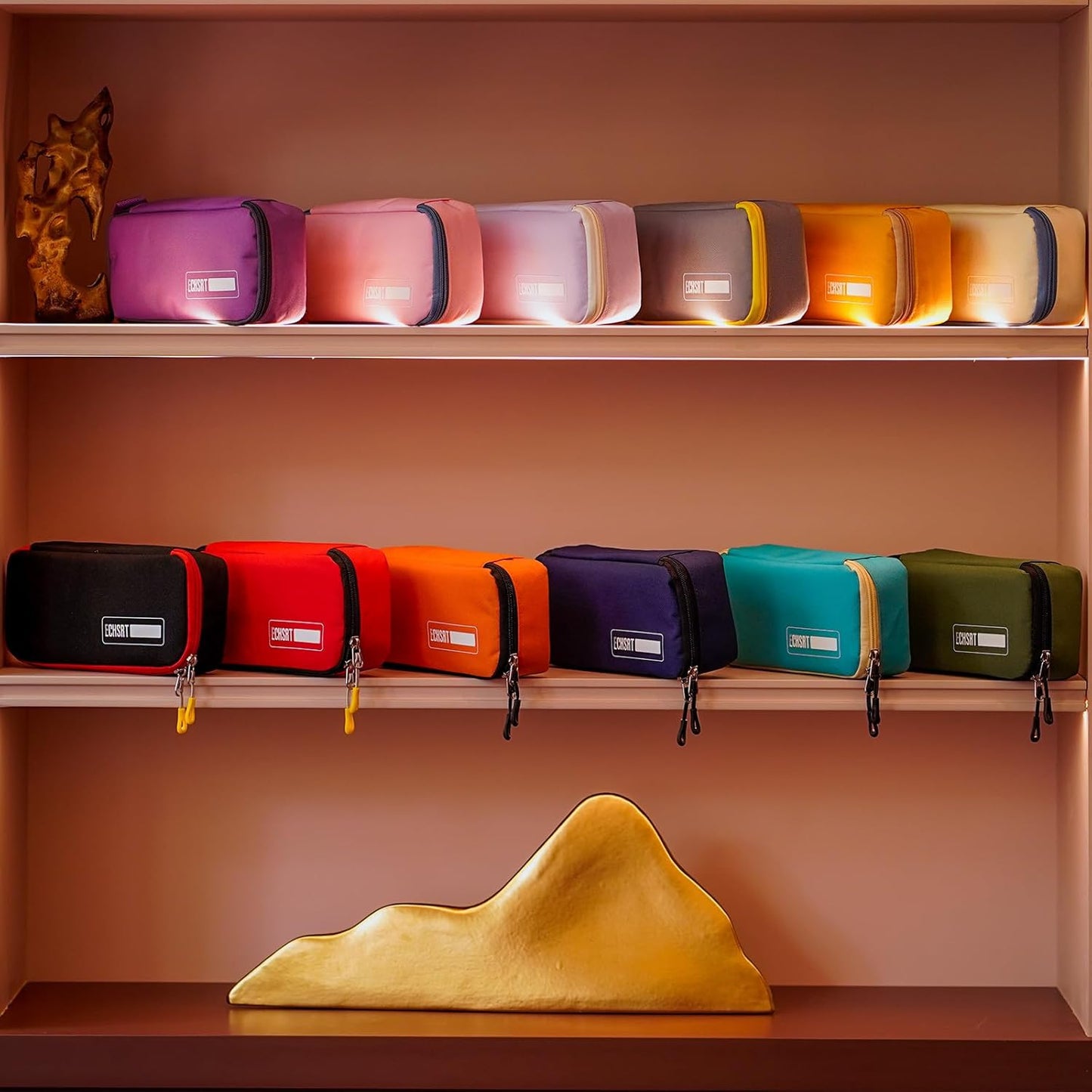 ECHSRT Big Pencil Case, Aesthetic Portable Zipper Pencil Bag with Hidden Pocket, Special Pouch for Men Women Adults, Stationery Organizer Pen Cases for Office Travel, Grey