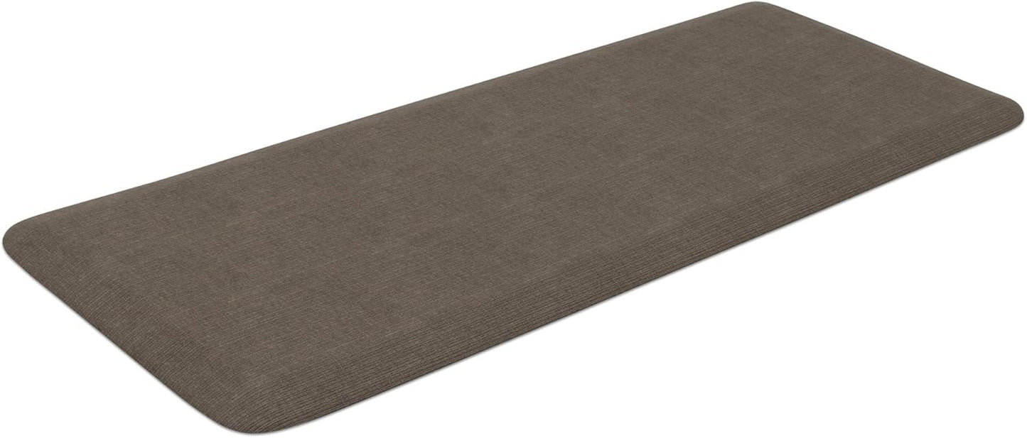 GelPro Anti-Fatigue Designer Comfort Kitchen Floor Mat, 20" x48”, Grasscloth Pecan Stain Resistant Surface with 3/4” Thick Ergo-Foam Core for Health and Wellness