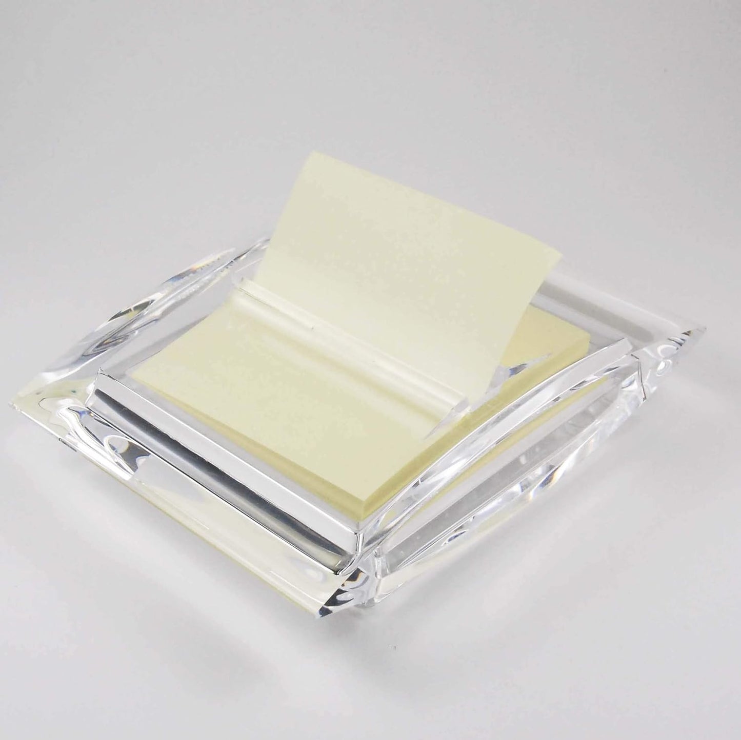 Acrylic Dispenser for Self-Stick Note/Holder Includes 2 Memo Notes | for 3 x 3 Self-Stick Notes | Office Supplies, Desk Accessories - Clear