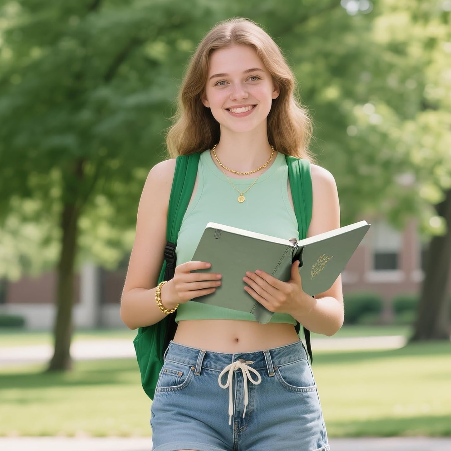 Lined Journal for Women 100 GSM 288 Pages Leather Journals for Writing A5 Hardcover Travel Journals Notebook Gift Set with Pen for Work Daily Writing