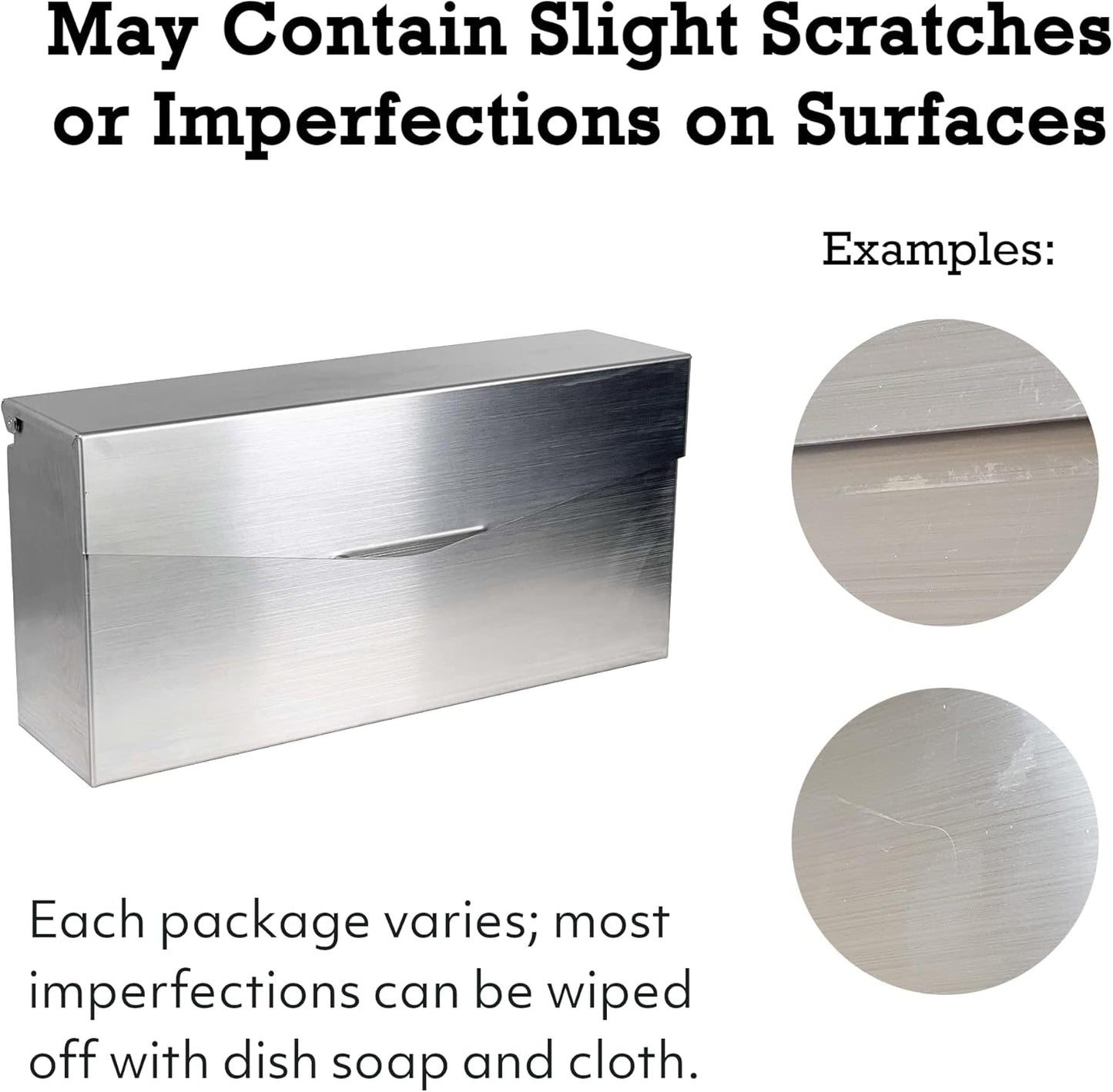 Pochar Rainproof Stainless Steel Mailbox for Walls, Heavy Duty Wall Mounted Mailbox - 14.75'' x 3.75'' x 7'' Rust Proof Steel Dropbox with Rainproof Design(Silver)