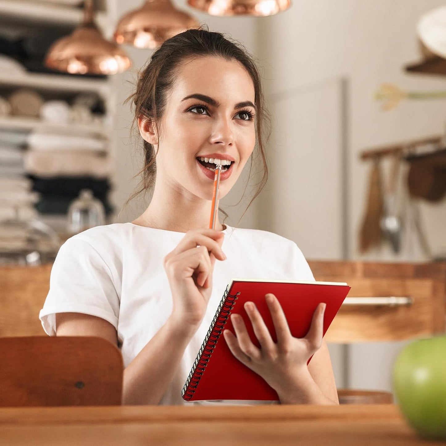 Yahenda Spiral Notebook Bulk A5 Journal Lined 8.3'' x 5.5'' Writing Composition Paper Small Notepad Subject Notebook for Students Office Business Back to School Supplies(Red,54 Pcs)