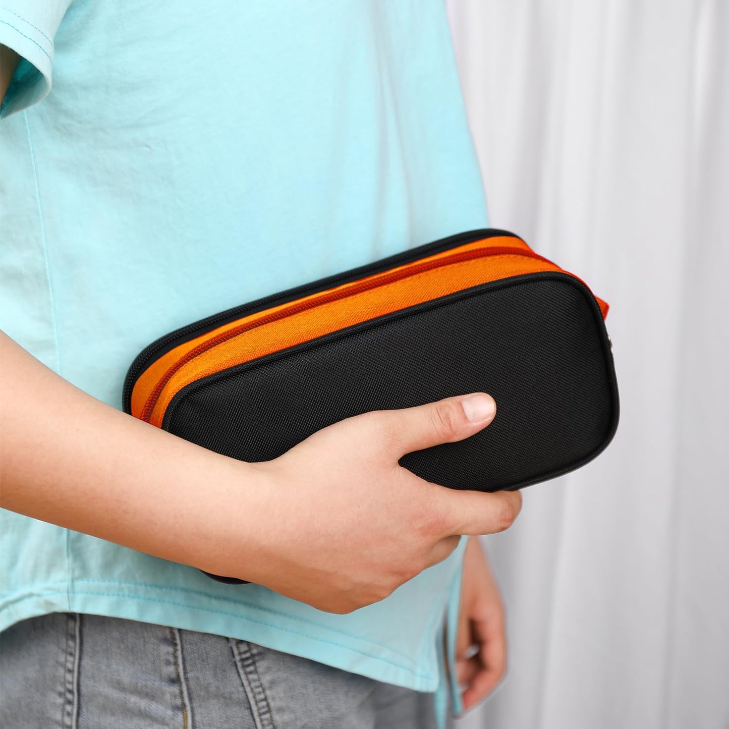 Large Capacity Pencil Case Multi-Slot Pencil Pouch Durable Pencil Box Portable Office Pen Bag with Zipper