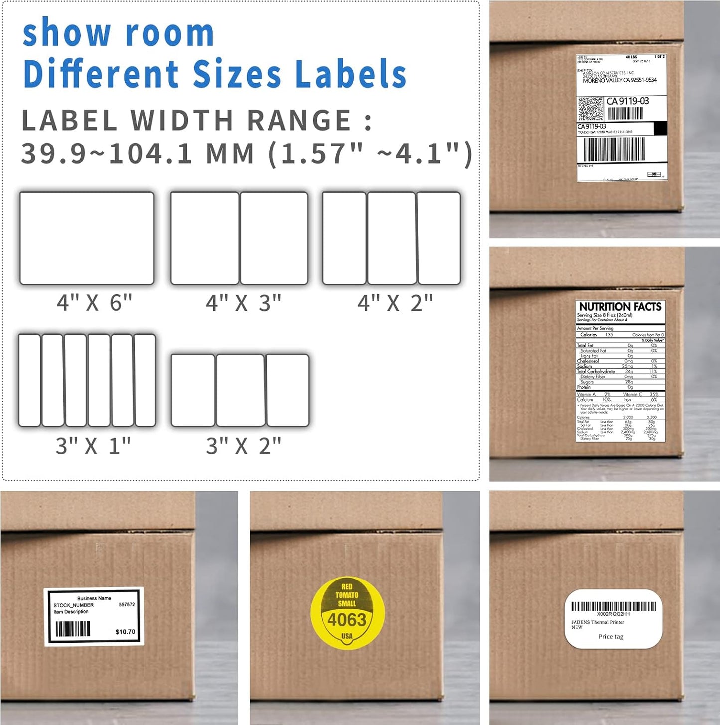 Bluetooth Thermal Shipping Label Printer - Wireless 4x6 Label Maker for packages, Compatible with iPhone and PC, Phone, USB for MAC, Works with Ebay, Amazon, Shopify, Etsy, UPS, USPS Barcode, Upgrade