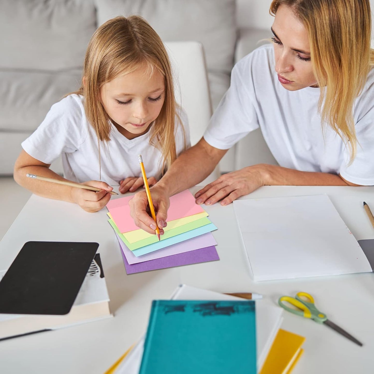 Fainne 300 Pcs 3 x 5 Inches Blank Index Cards 180 Gsm Thick Card Stock Assorted Color Neon Blank Flash Cards Colorful Study Notecards for Organizing(Fresh Colors)