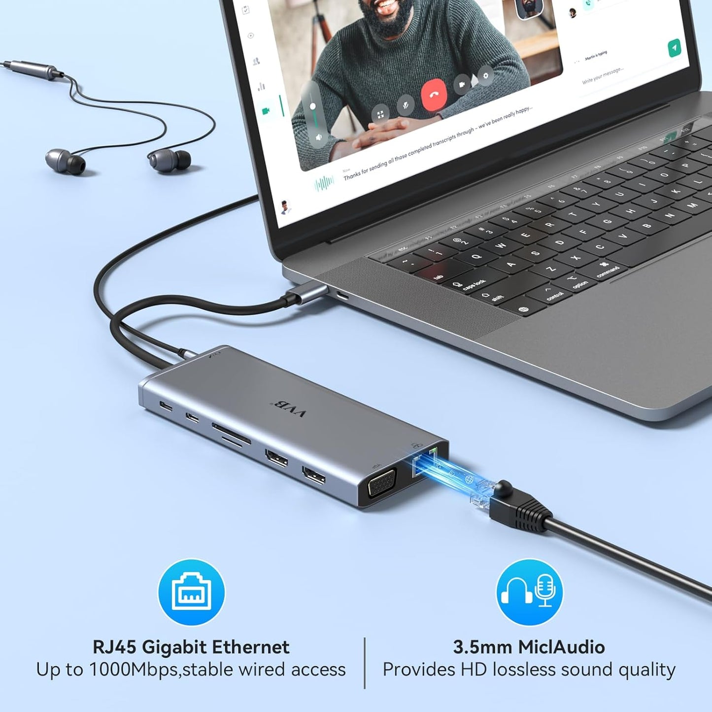 USB C Docking Station Dual Monitor HDMI for Dell HP Lenovo Laptop,14 in 1 Docking Station to 2 HDMI Port 4K+VGA USB Type C Hub Multiport Adapter Dongle Dock,USB C to Ethernet+5 USB+SD/TF+100W PD+Audio