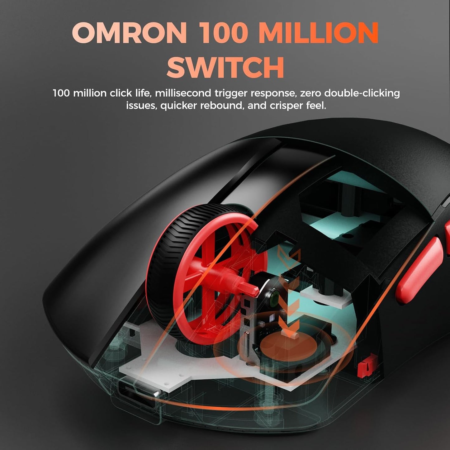 DAREU A950 Wing 8K Lightweight Wireless Gaming Mouse 1.23oz (35g), Custom PAW3950 30K Optical Sensor, Wired/Wireless Dual 8k Polling Rate, Symmetrical, 5 Programmable Buttons,70H Battery