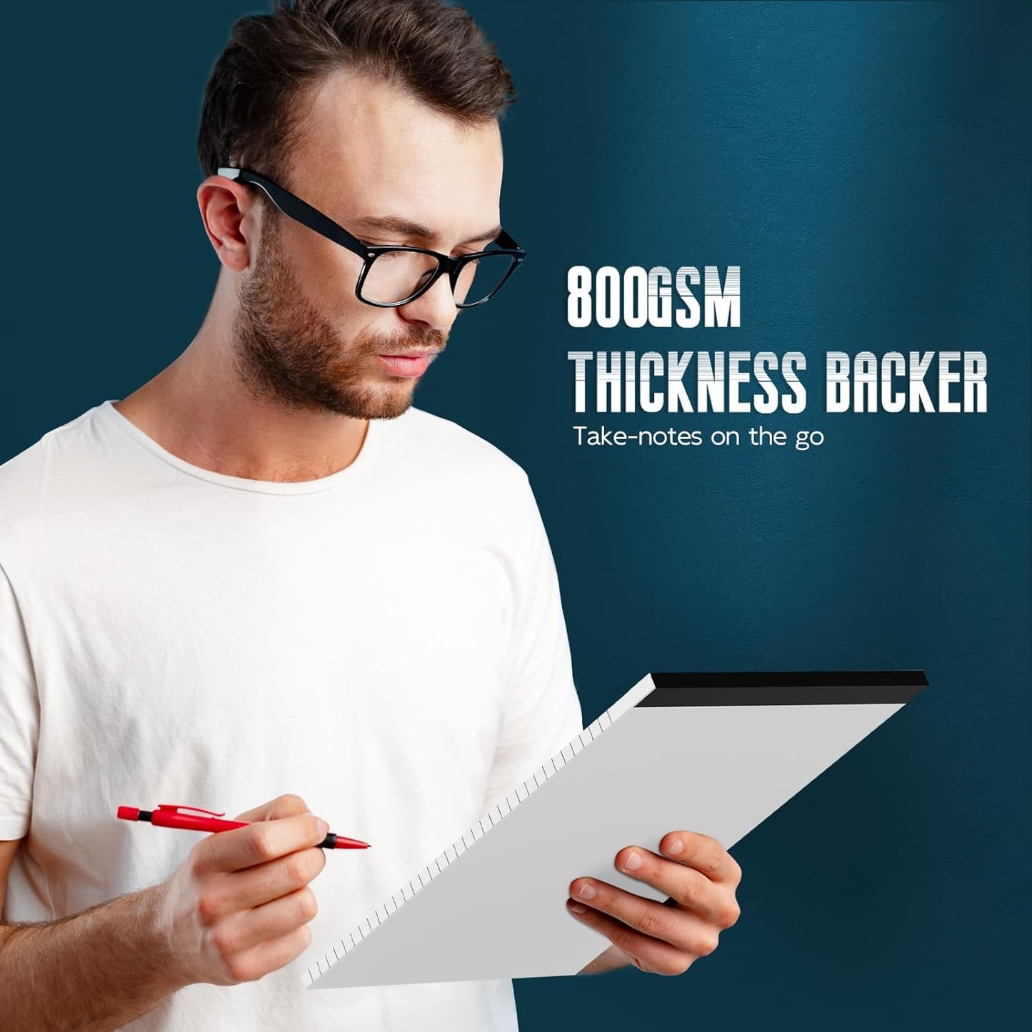 3 Pack White Legal Pads 8.5 x 11 Note Pads, Wide Ruled Notepads, Micro Perforated Lined Note Writing Pads 30 Sheets per Notepad Double-Side Printed Legal Note Pad 8.5x11'' for Home, Office, School