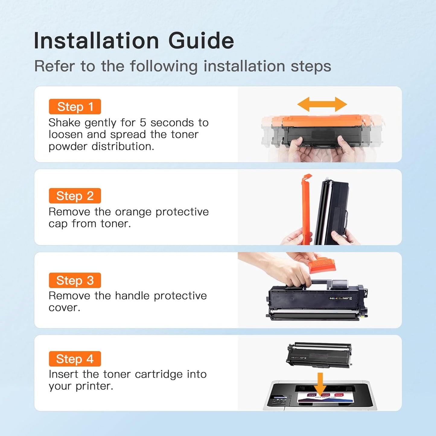 E-Z Ink TN431 Toner Cartridge Compatible for Brother TN431 TN-431 TN433 TN436 to Use with Brother HL-L8360CDW HL-L8260CDW MFC-L8900CDW MFC-L8690CDW Printer (Cyan, Yellow, Magenta, Black, 4 Pack)