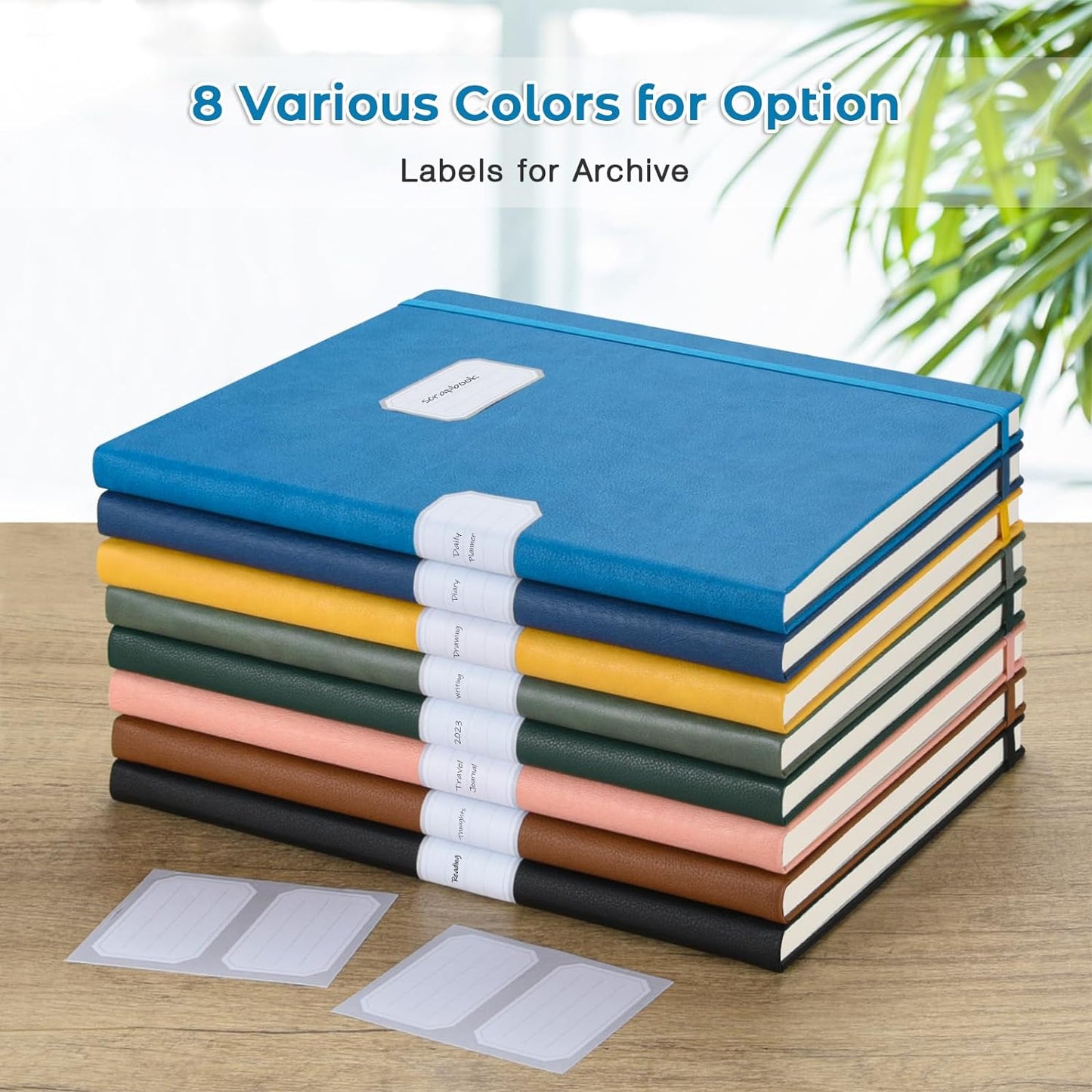 Lined Journal Notebook, 8.5" x 11" Hardcover Leather Notebook for Work, Wide Ruled Notebook Journal for Women Men, 192 Thick Paper, Lay Flat, 2 Pockets, A4 Large Journals for Writing Notebook, Teal