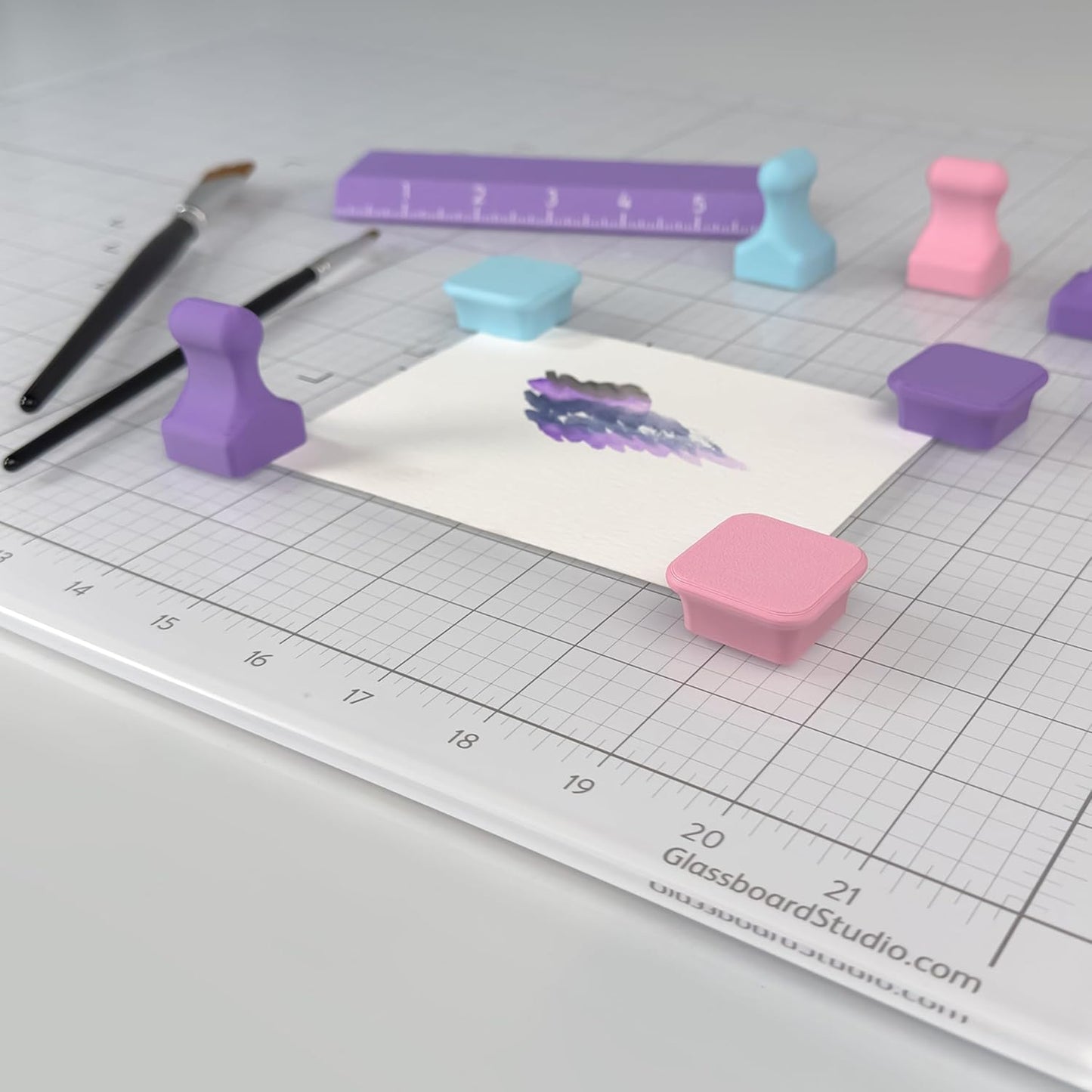 Glassboard Studio MiniBar Magnet - Strong Neodymium Rare Earth Magnets for Fridge, Whiteboard, Locker & Magnetic Glassboards - Crafting & Office Use - Strong Fridge Magnets (Sunshine Yellow, 12)