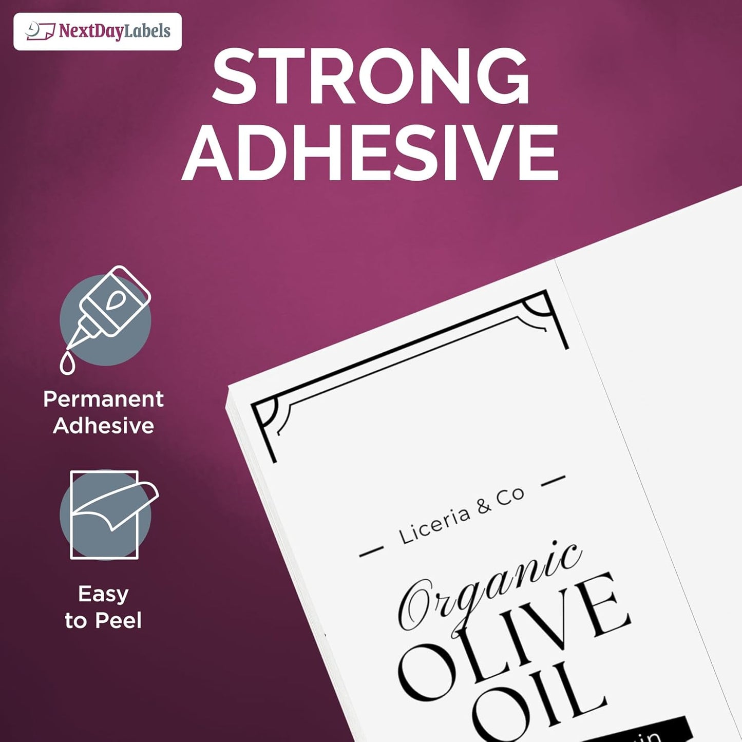 NextDayLabels – 4-1/4" x 11" Rectangular Sticker Labels for Printer - White Laser/Inkjet Printer Labels Return Address Labels Shipping Label Stickers (25 Sheets, 2 Per Sheet, 50 Labels)