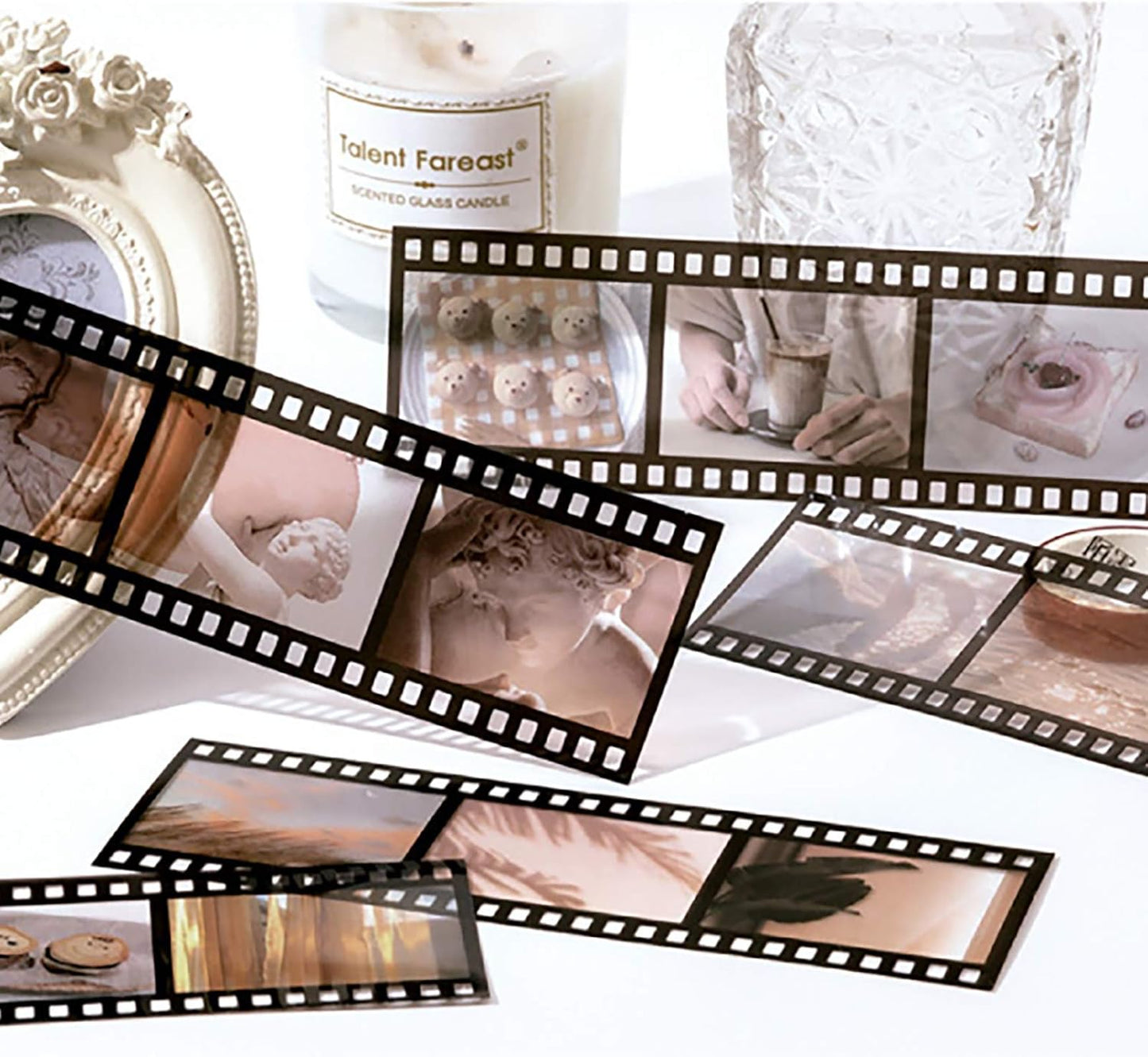 MAXLEAF 64PCS Literary Vintage Ins Style Scrapbook Bullets Journals Decoration Material Pack for DIY Scrapbook Album Decoration with Poster Tapes Stickers (Yellow)