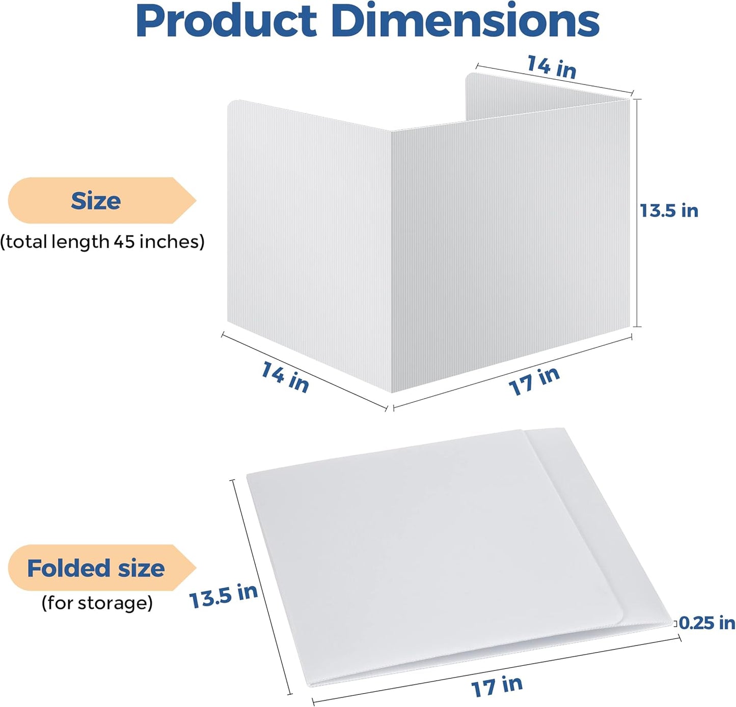 22 Pack Classroom Privacy Shields for Student Desks - Easy to Clean Plastic Sneeze Guard Folder Desk Divider Study Carrel - Classroom Materials for School Teachers - Includes Extra Labels