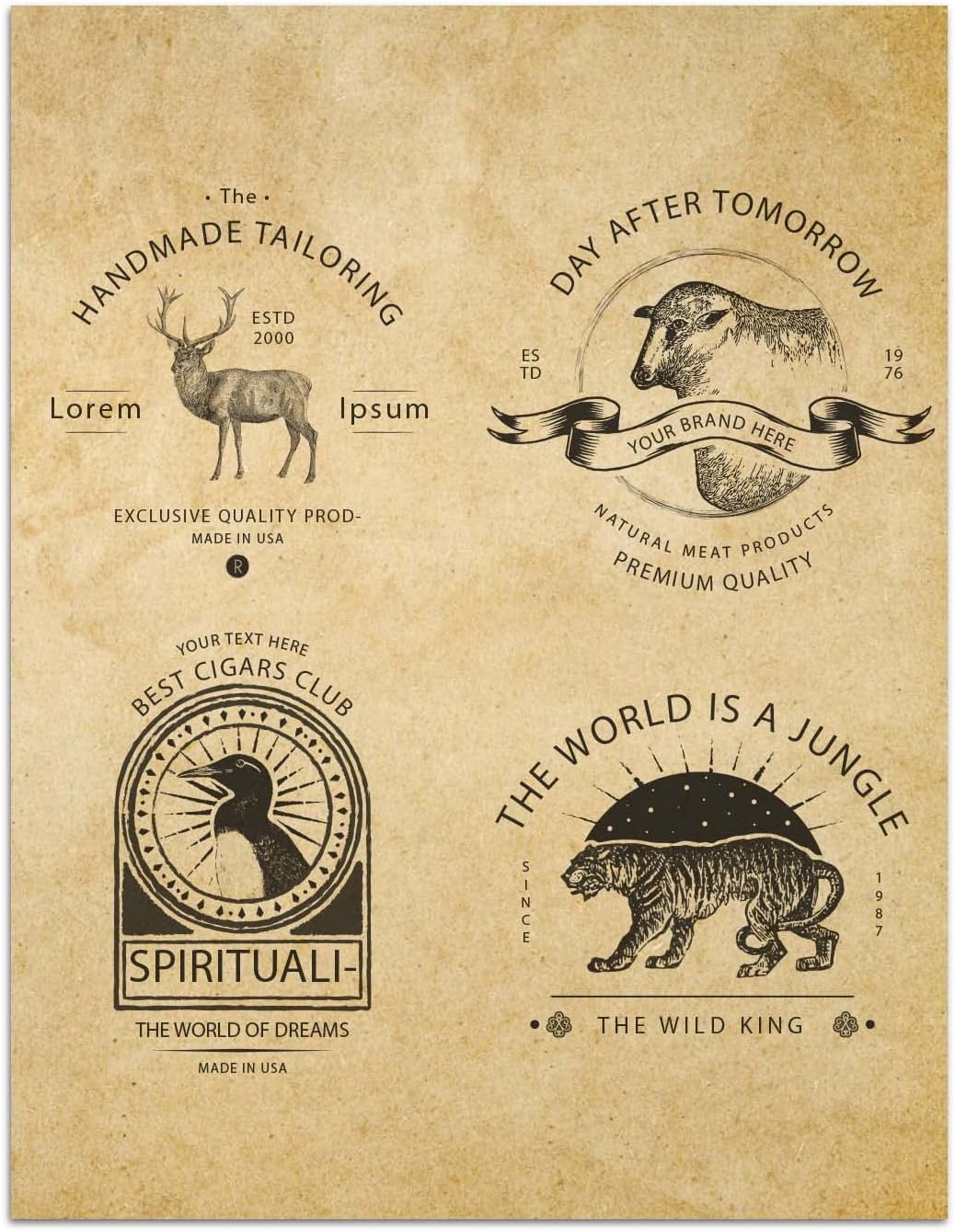 Stationary Paper for Writing Letters - Vintage Antique Letterhead Paper, Letter Size Stationery Writing Paper, 100 Sheets Double-Sided Invitation/Decorative Printer Paper, 8.5" x 11"