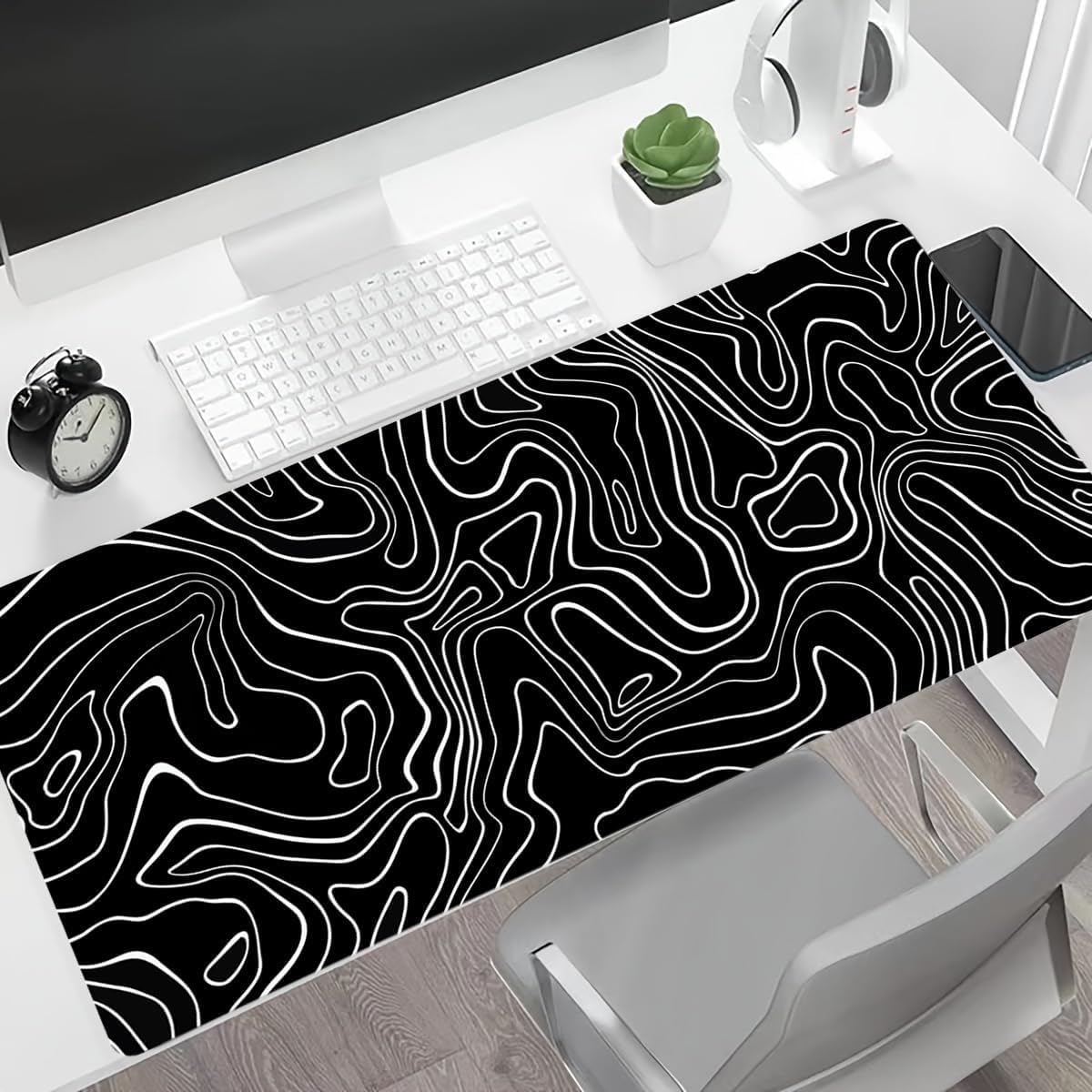 Large Mouse Pad for Desk - Gaming Mouse Pad with Stitched Edges, Anti-Slip Base, Desk Pad for Keyboard and Mouse