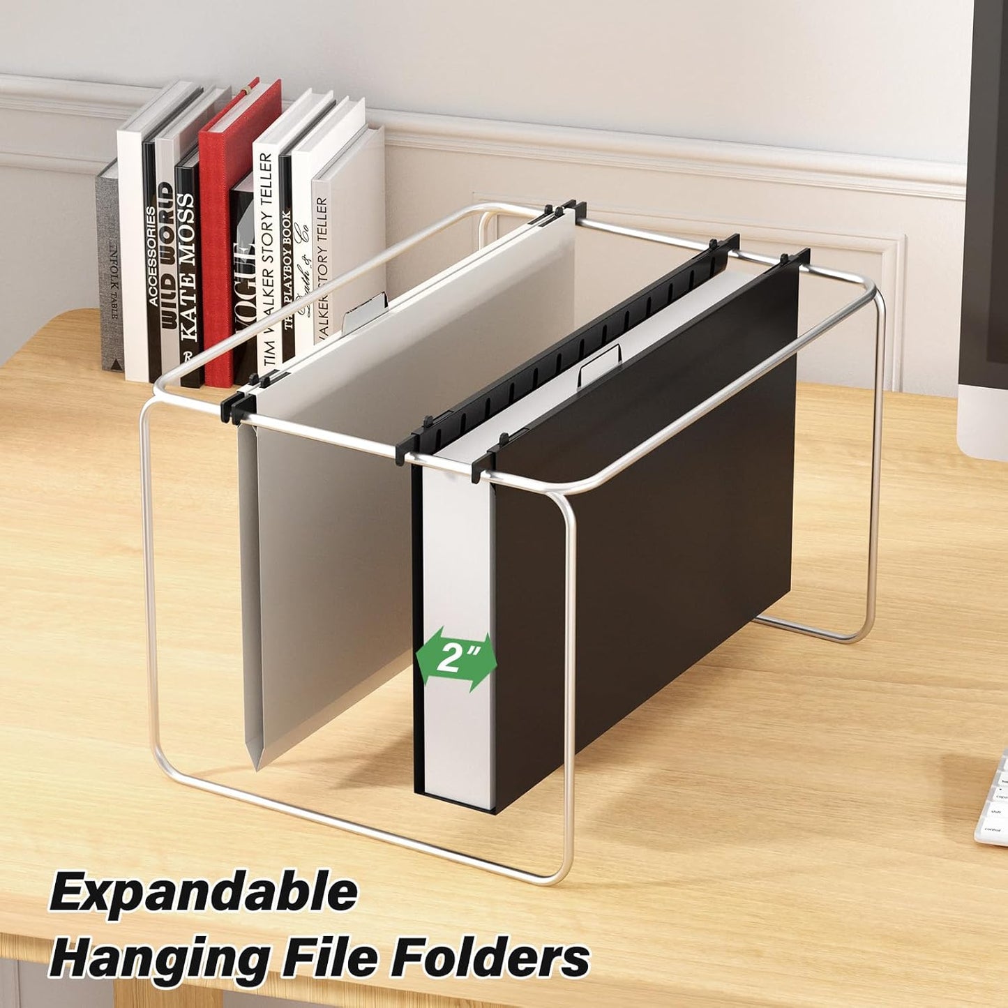 Extra Capacity Legal Size Plastic Hanging File Folders,12 Pack Reinforced Legal Hanging Folder with Heavy Duty 2 Inch Expansion,Filing Cabinet Folder,for Bulky Files, Medical Charts,Assorted Color