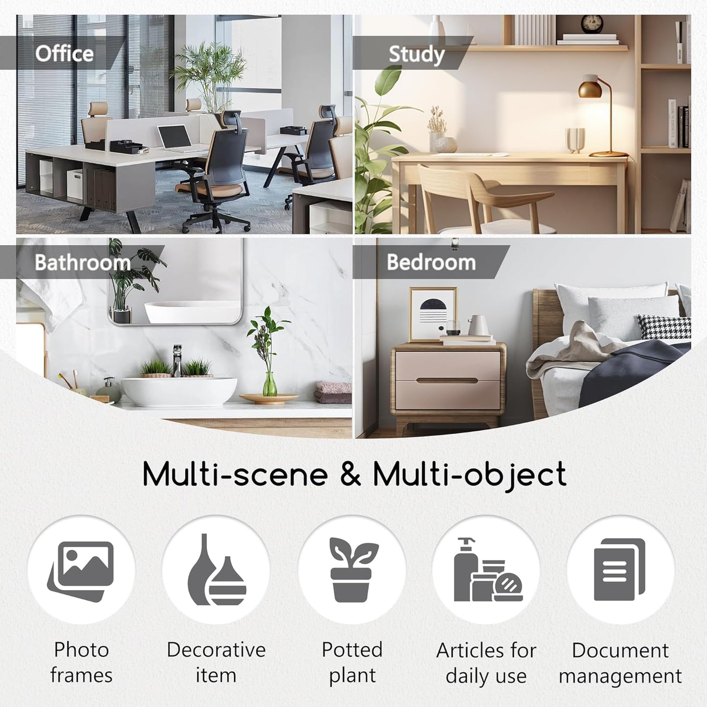 Jerry & Maggie Desktop Organizer Office Storage Rack Adjustable Wood Display Shelf Free Style Double H, Multi-Functional Mini Bookshelf for Desk Natural Stand (Black)