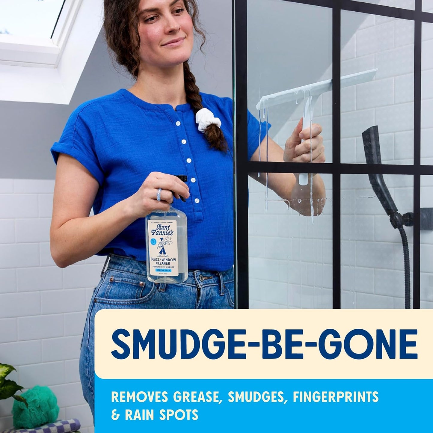 Aunt Fannie's Glass & Window Cleaning Vinegar Spray, Natural Streak-Free Spray, 16.9 Ounces (Pack of 1)