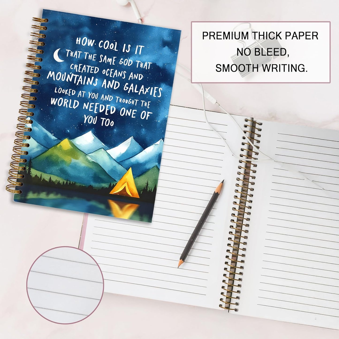 YOU FOUND ME Bible Journal, A5 Spiral Christian Bible Journal Notebook, How Cool Is It That the Same God, Inspirational Bible Verse Gift for Women Men Birthday Christmas