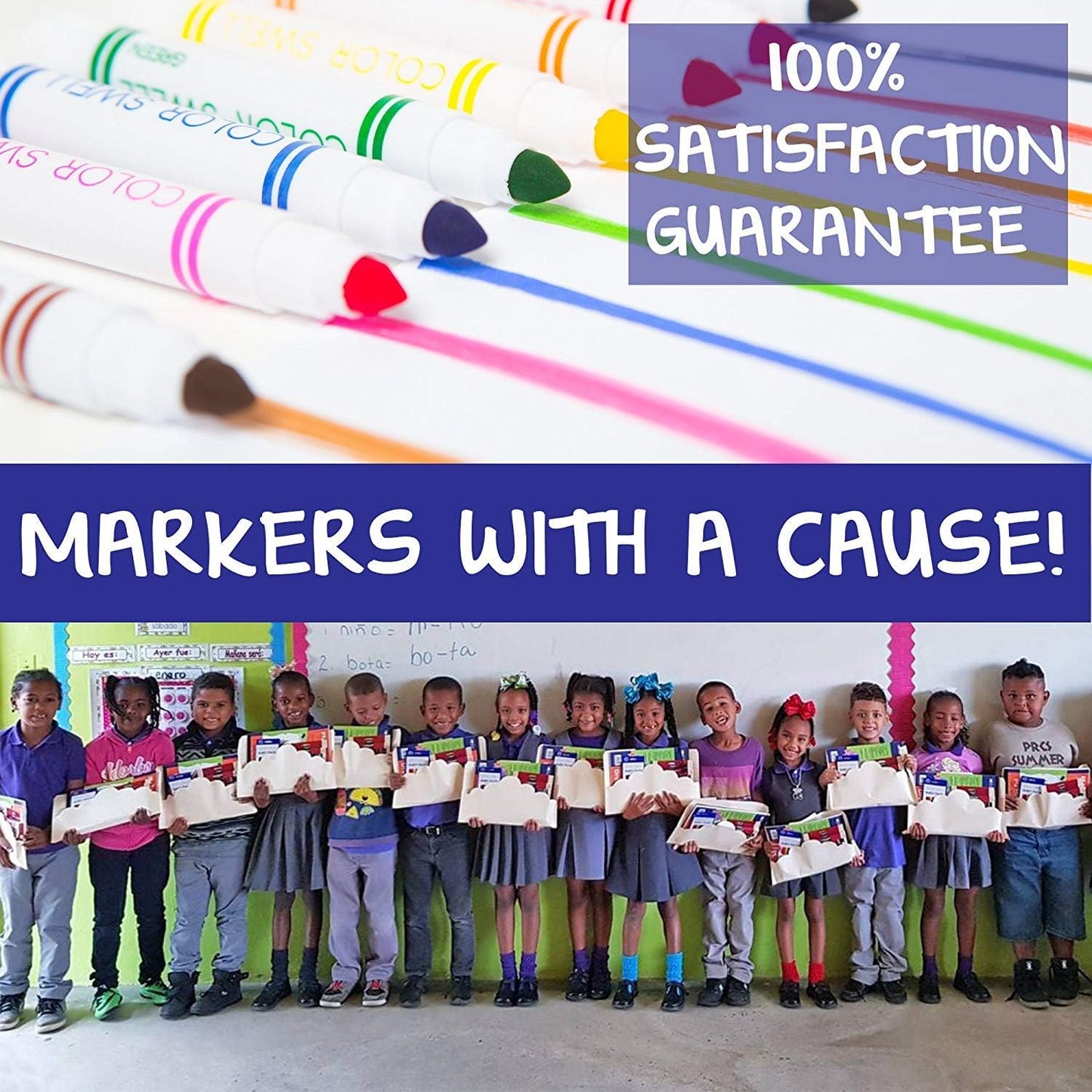 Color Swell Washable Markers Bulk 4 Pack of 8 Vibrant Colors Each for Kids, Adults, Teachers, Parties, and Families