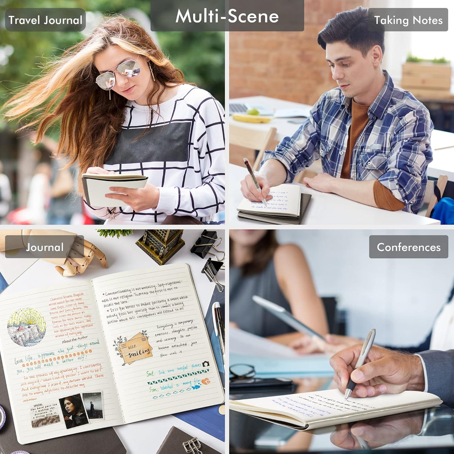 feela 16 Pack Soft Cover Journal Bulk, Lined Notebooks College Ruled for Work for Women Girl Writing, Blank Travel Journal Note Taking Notebook School Business Supplies, 8.2” x 5.5”, A5, Gray