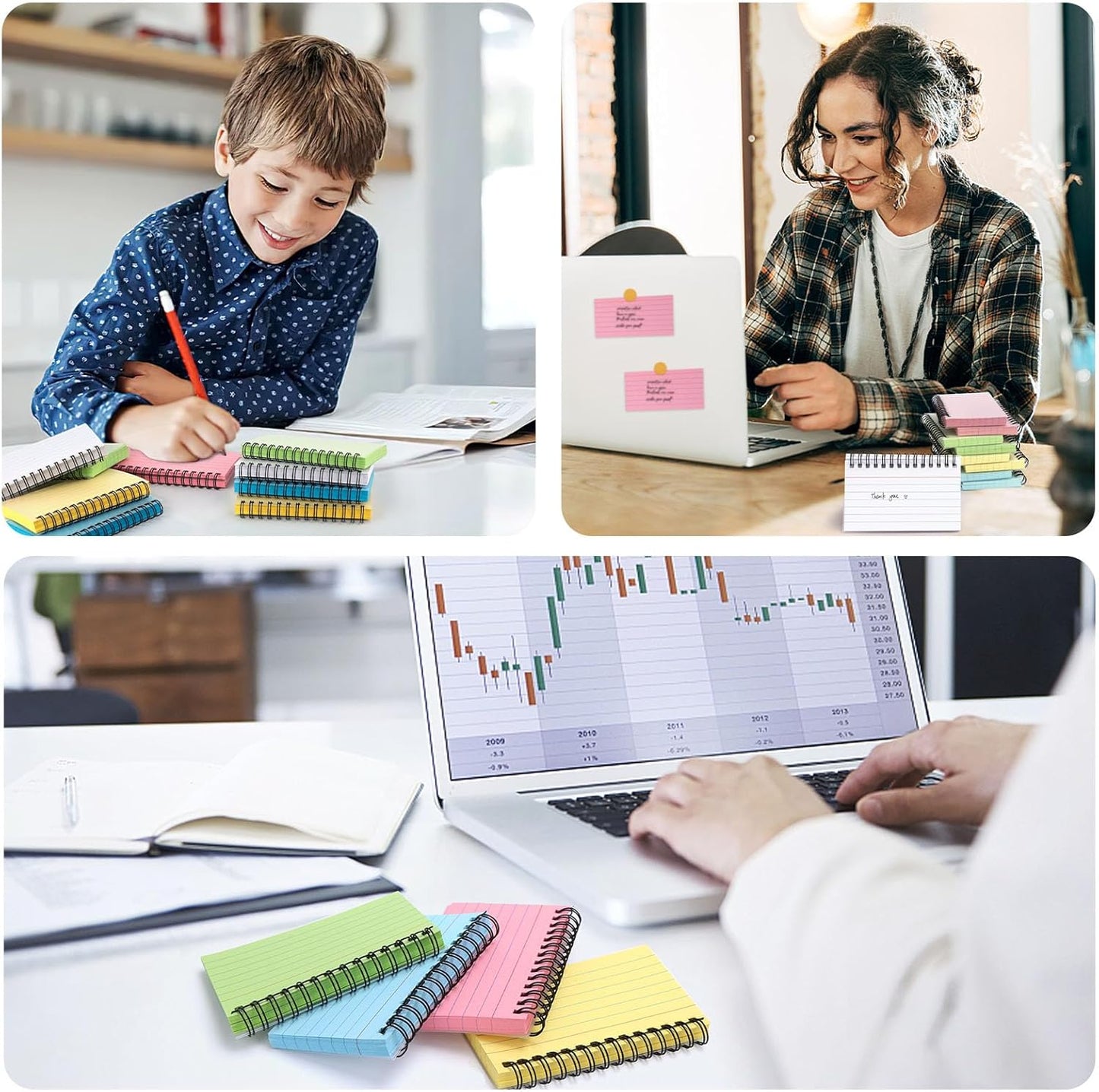 Koogel 500PCS Index Cards 3x5, Colored Ruled Index Cards with Rings for Back to School, Flashcards Heavy Notecards with Waterproof Covers for Studying School College To Do List Supplies, 5 Colors