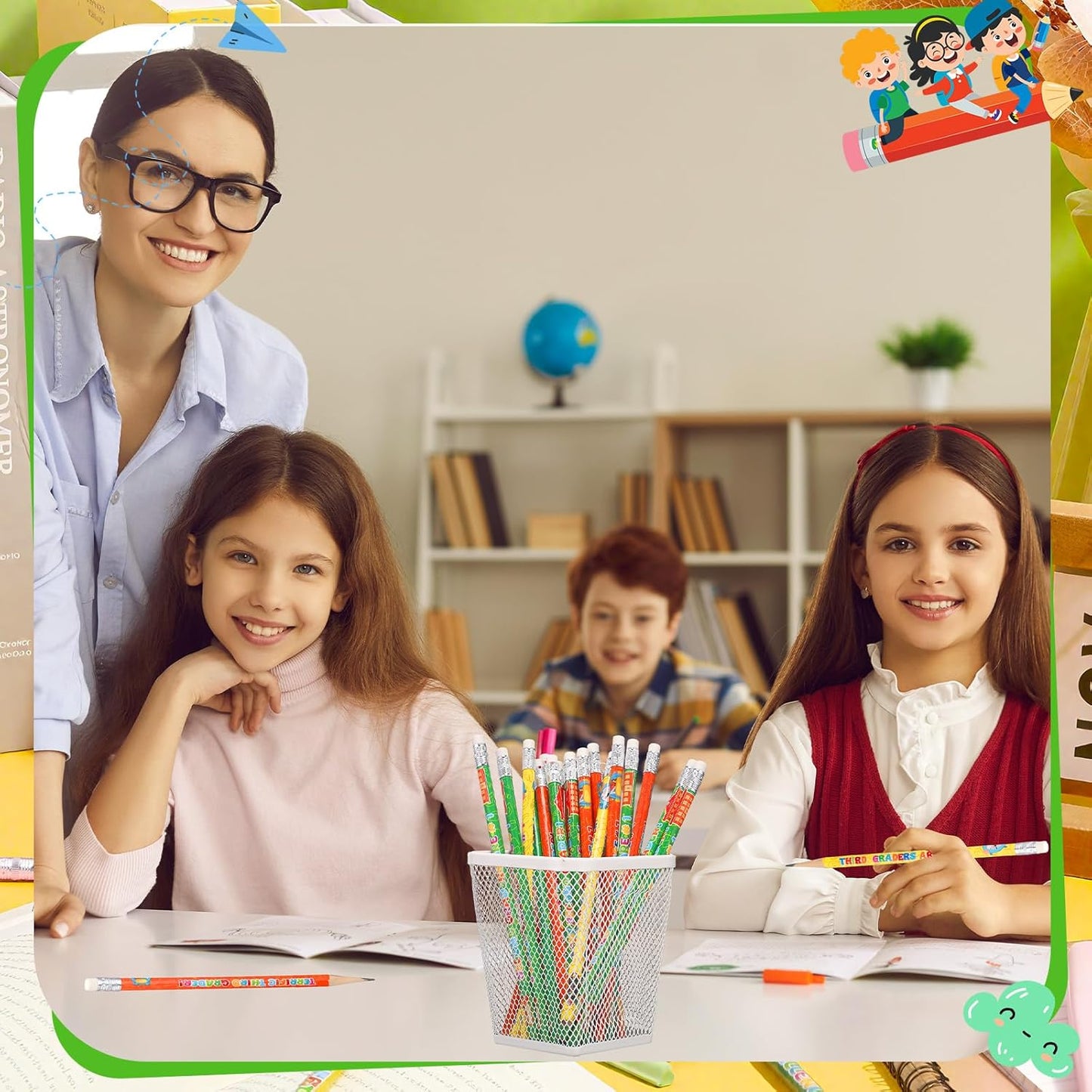 Tenceur 120 Pcs 5th Graders Pencils, 5 Motivational Cute Pencils Bulk with Erasers for Kids Student Teacher Classroom Reward Back to School Supplies