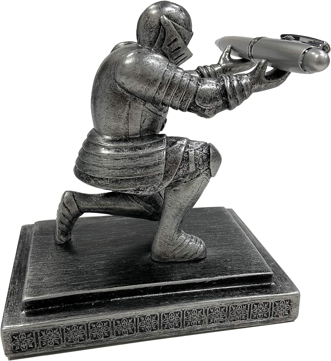 Executive Knight Pen Holder with a Pen Personalized Desk Accessories Decor Home Office Cool Pen Stand Iron