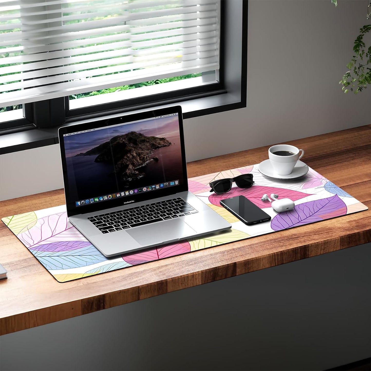 Large Gaming Mouse Pad (31.5"x11.8") - XXL PU Leather Waterproof Desk Mat with Non-Slip Rubber Base for Keyboard, PC & Office