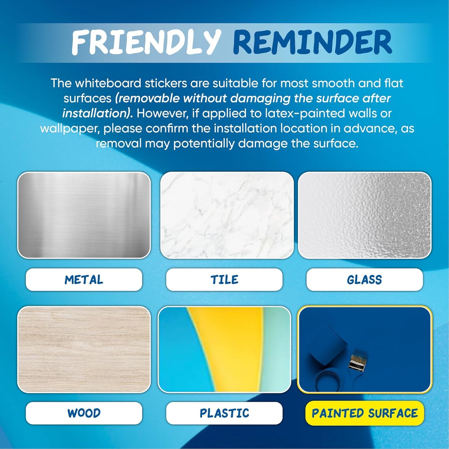 YOUNGJQ Magnetic Whiteboard for Wall 48" x 36" Self-Adhesive Magnetic Dry Erase White Board Sticker, Peel and Stick Wallpaper Easy to Write and Clean for Home Playroom Office