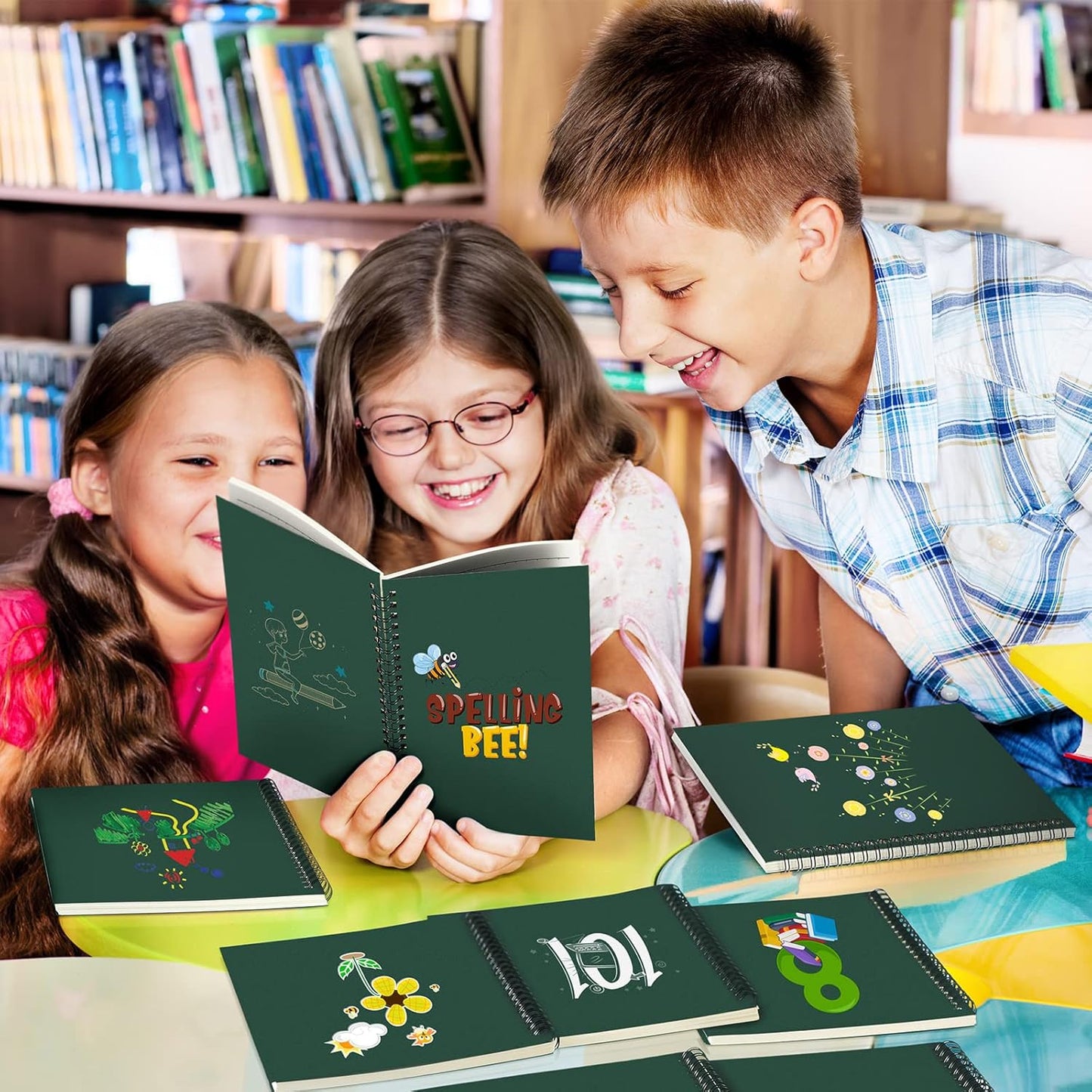 Yahenda Spiral Notebook Bulk A5 Journal Lined 8.3'' x 5.5'' Writing Composition Paper Small Notepad Subject Notebook for Students Office Business Back to School Supplies(Deep Green,18 Pcs)