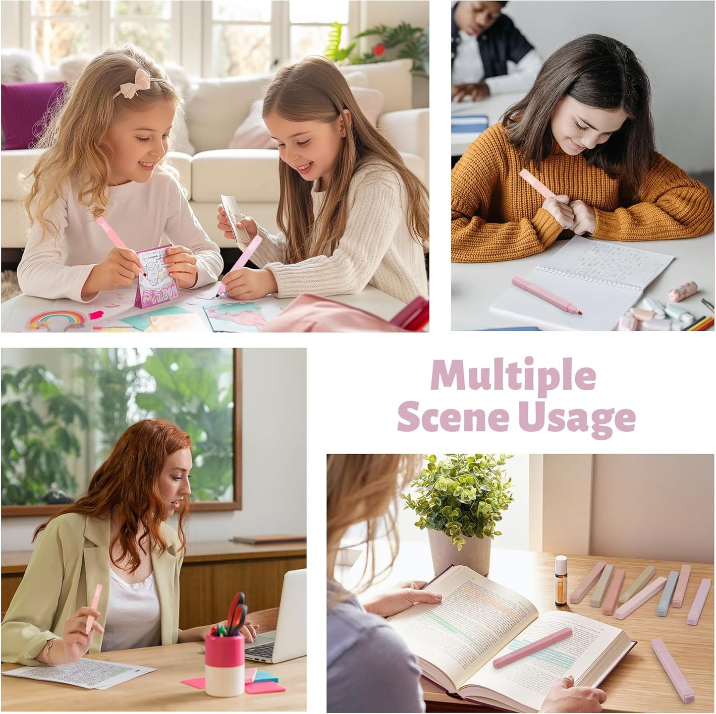 Highlighters Assorted Colors,10Pcs Pastel Highlighter No Bleed,Chisel Tip Bible Highlighters,Book Highlighter Bible Study Supplies