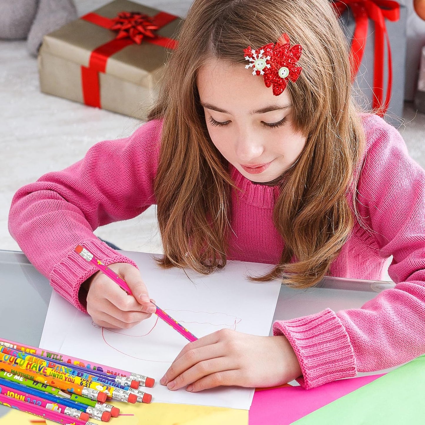 Cinrobiye 100 PCS Bible Pencils Bulk,Christian Gifts for Children Wood Pencils with Erasers Inspirational Religious Supplies for School Prizes Classroom Exchange Gift Party Favors,Stationary Gifts