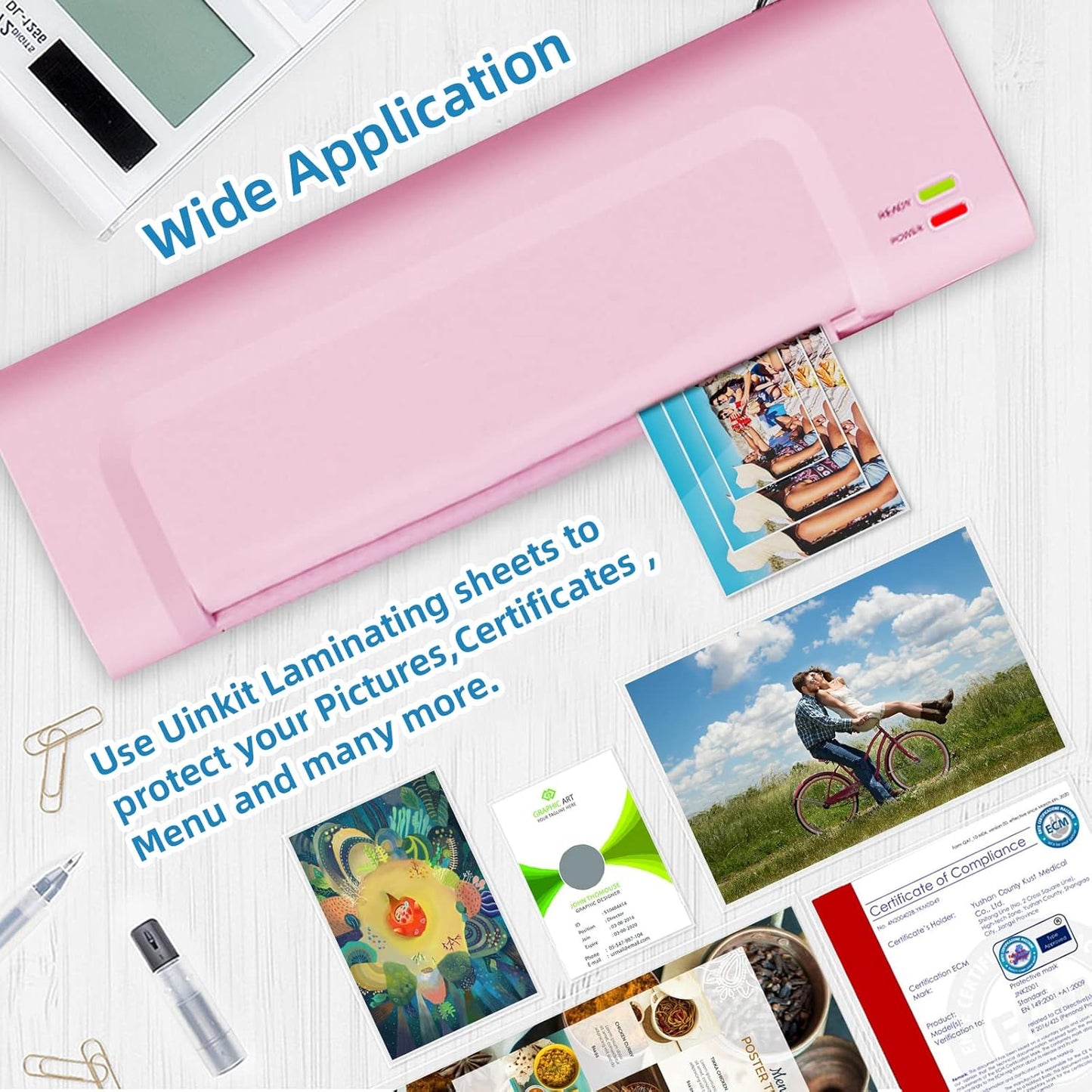 Uinkit 4 Mil 100 Pack Legal Size Thermal Laminating Pouches, 9x14.5-Inches, Clear Glossy Lamination Sheets Laminator Pockets