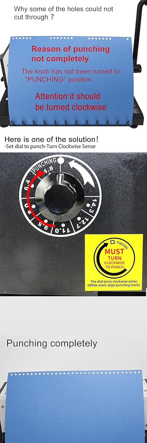 Rayson TD1202R Wire Binding Machine, 3:1 Pitch Round Hole Coil Binder Hole Punch, Compatible with Wire, Spiral, and Click Binding Spines, 32-Hole Punch, Punches 12 Sheets, Binds 120 Sheets