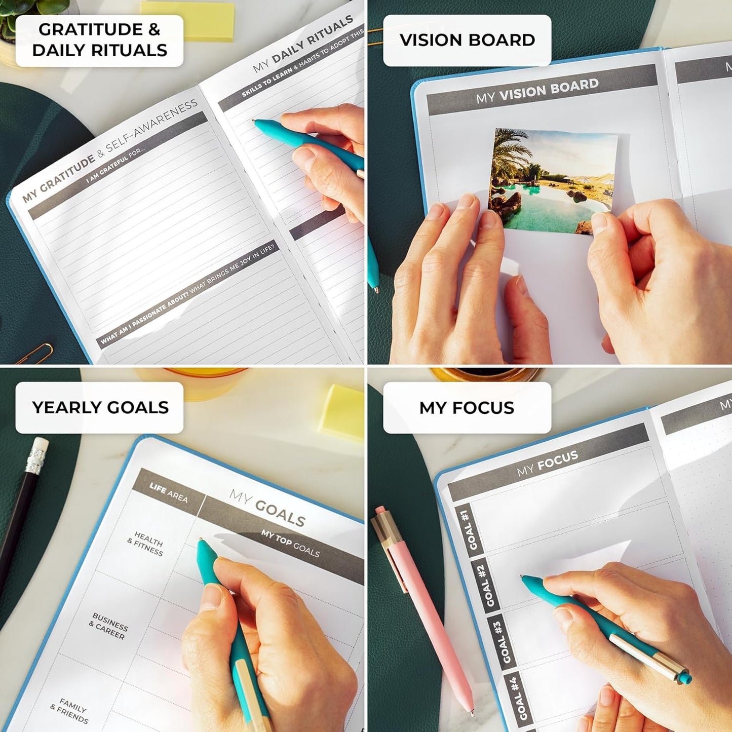 Clever Fox Daily Planner – Undated Planning Notebook with Hourly Schedule & To-Do List – Personal Day Task & Work Organizer, 6 Months (Sky Blue)