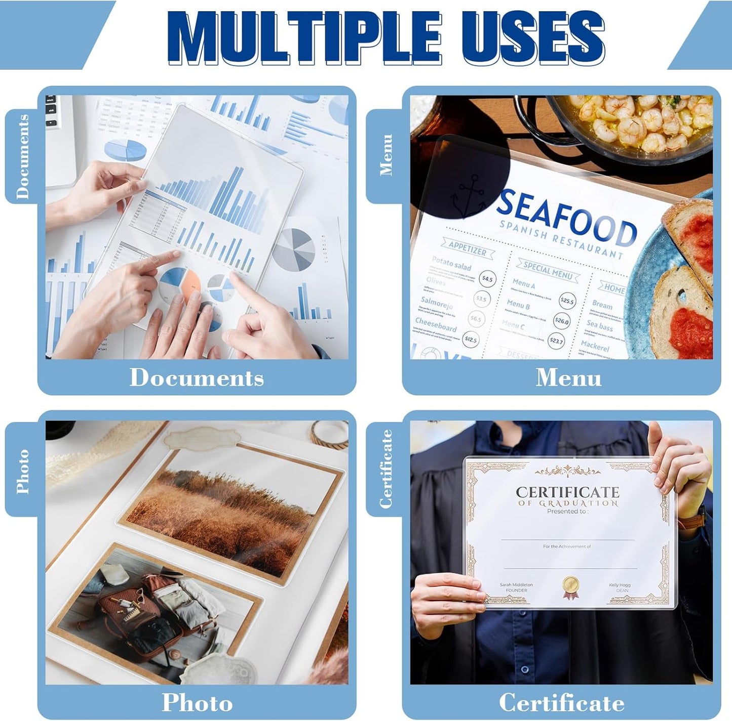 100 Pack 9x11.5inch 7mil Letter Size Laminating Sheets Thermal Laminating Pouches Paper Laminator Sheets File Card Laminator Pouches 8.5x11inch for Permits Cards File Photos (100, 9"x11.5"-7mil)